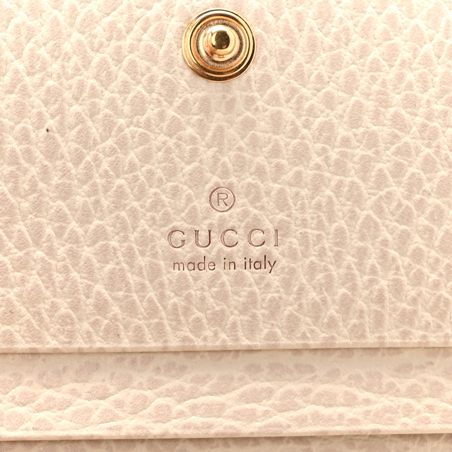 Dollar Calfskin GG Supreme Monogram GG Marmont Card Case Mystic White Beige Ebony