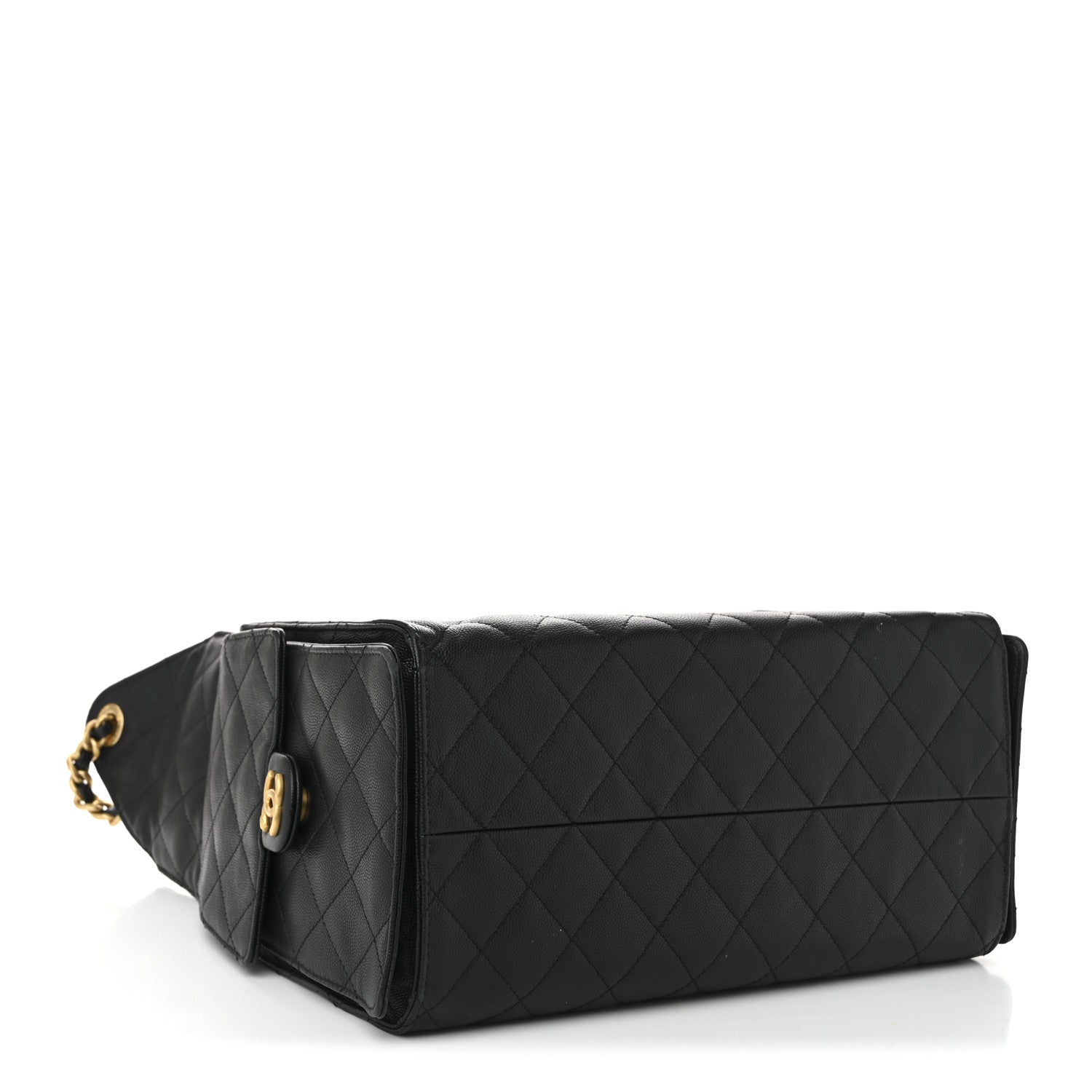 Caviar Quilted Medium Chanel 25 Handbag Black