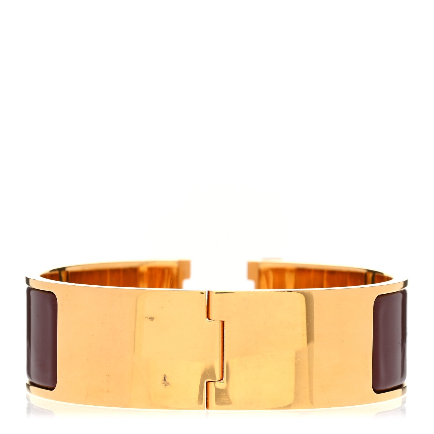 Enamel Wide Clic Clac H Bracelet GM Chocolate