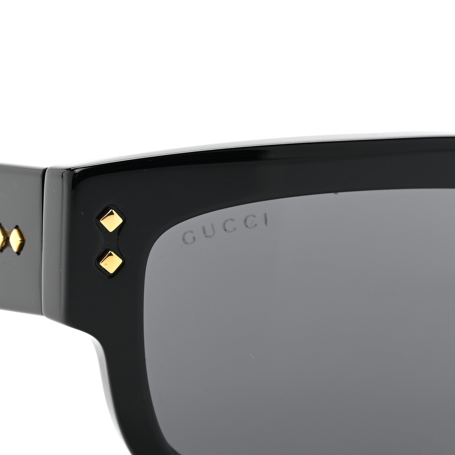 Acetate Rectangle Frame Sunglasses GG1218S Black
