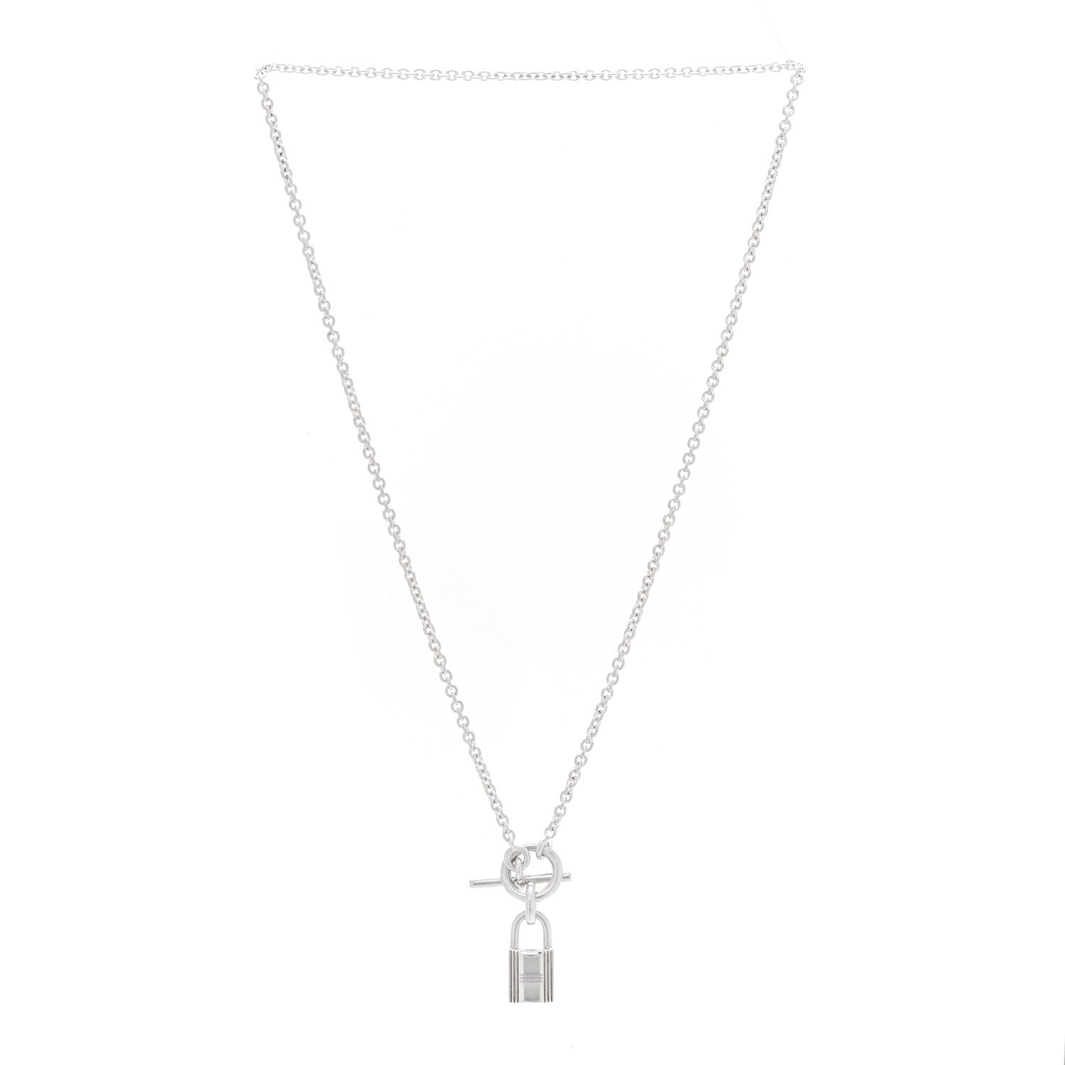 Sterling Silver Cadenas Kelly Lock Pendant Necklace