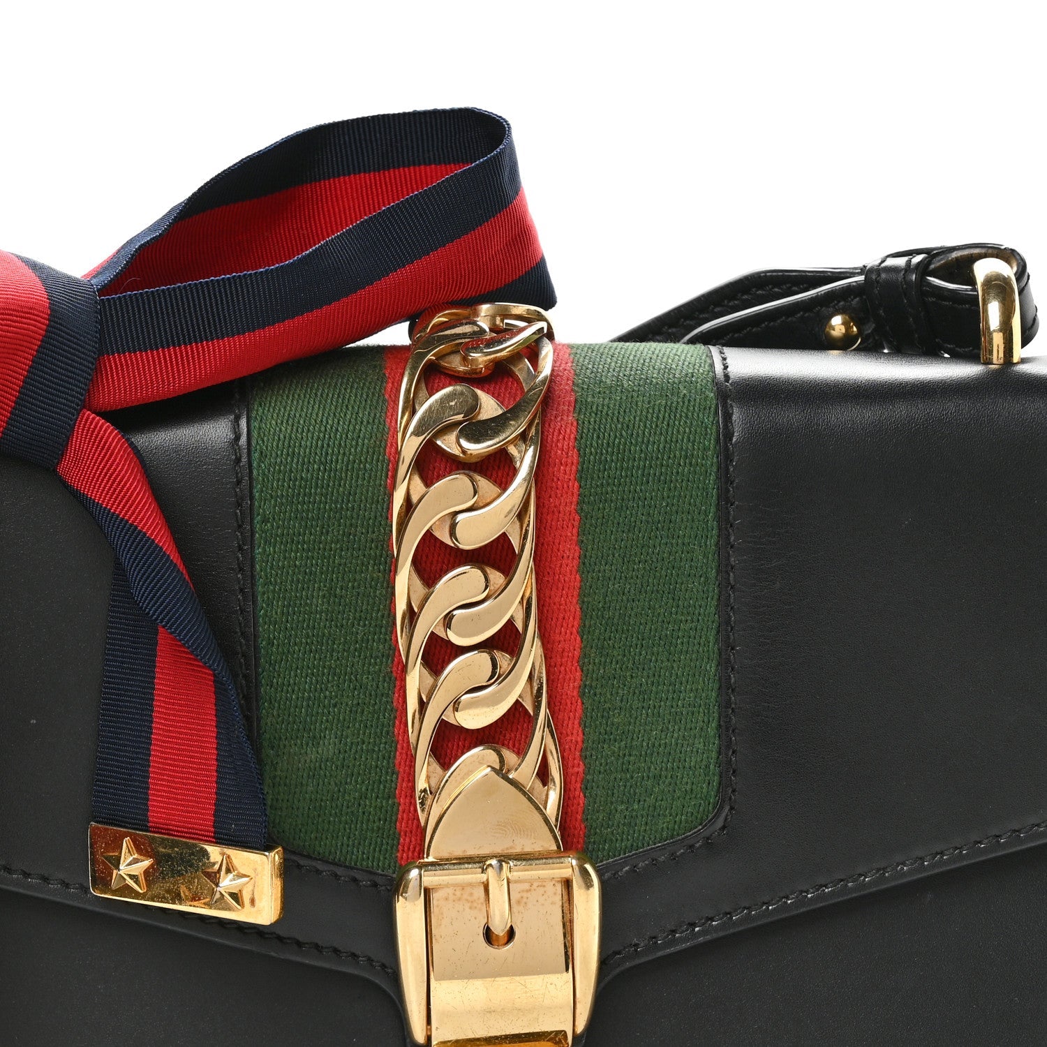 Calfskin Small Sylvie Shoulder Bag Black