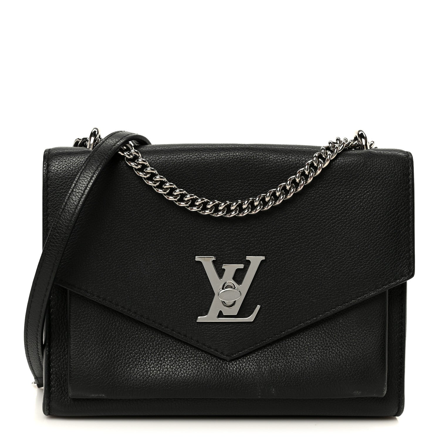 Soft Calfskin My Lockme Chain Bag BB Black