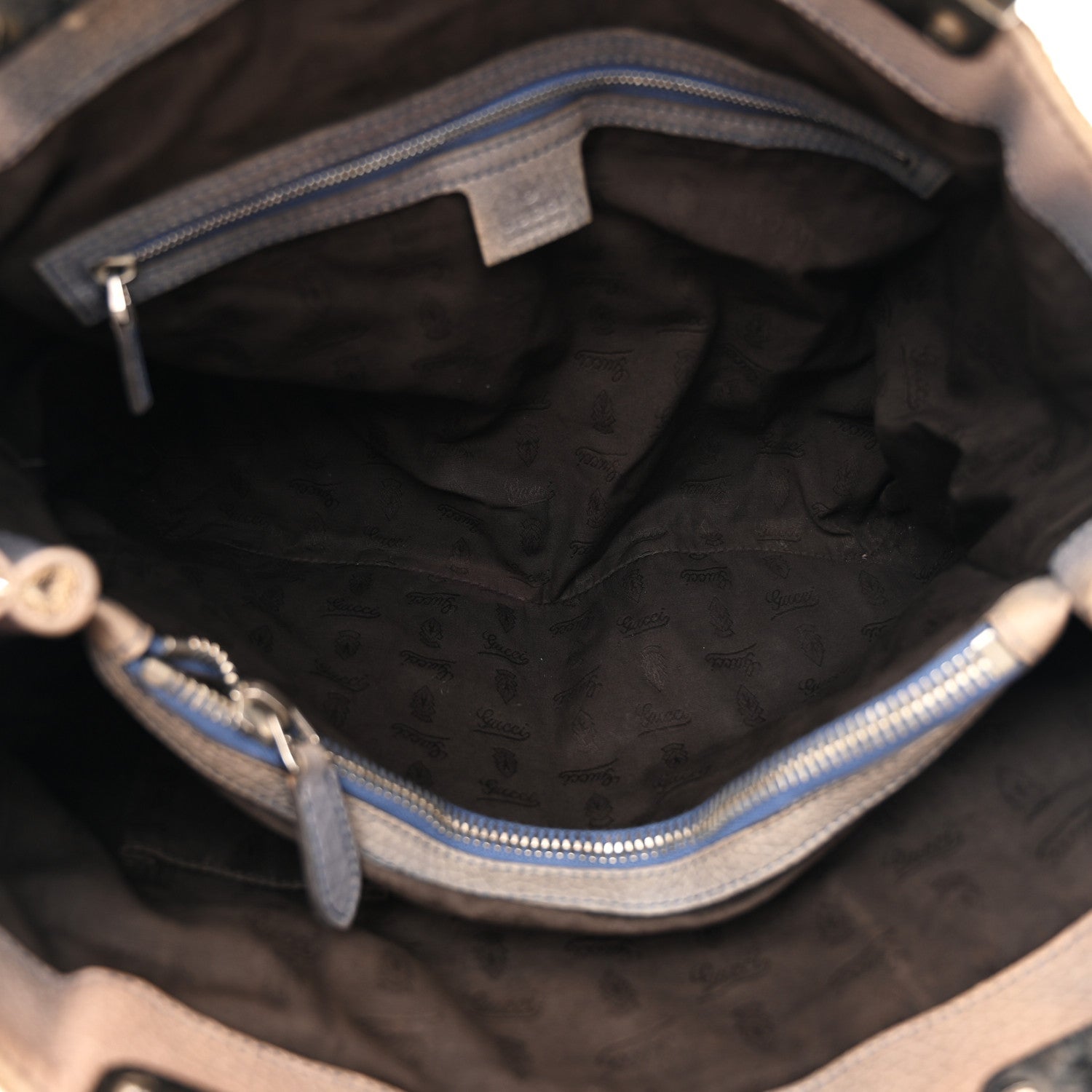 Monogram Medium Bamboo Bar Tote Blue