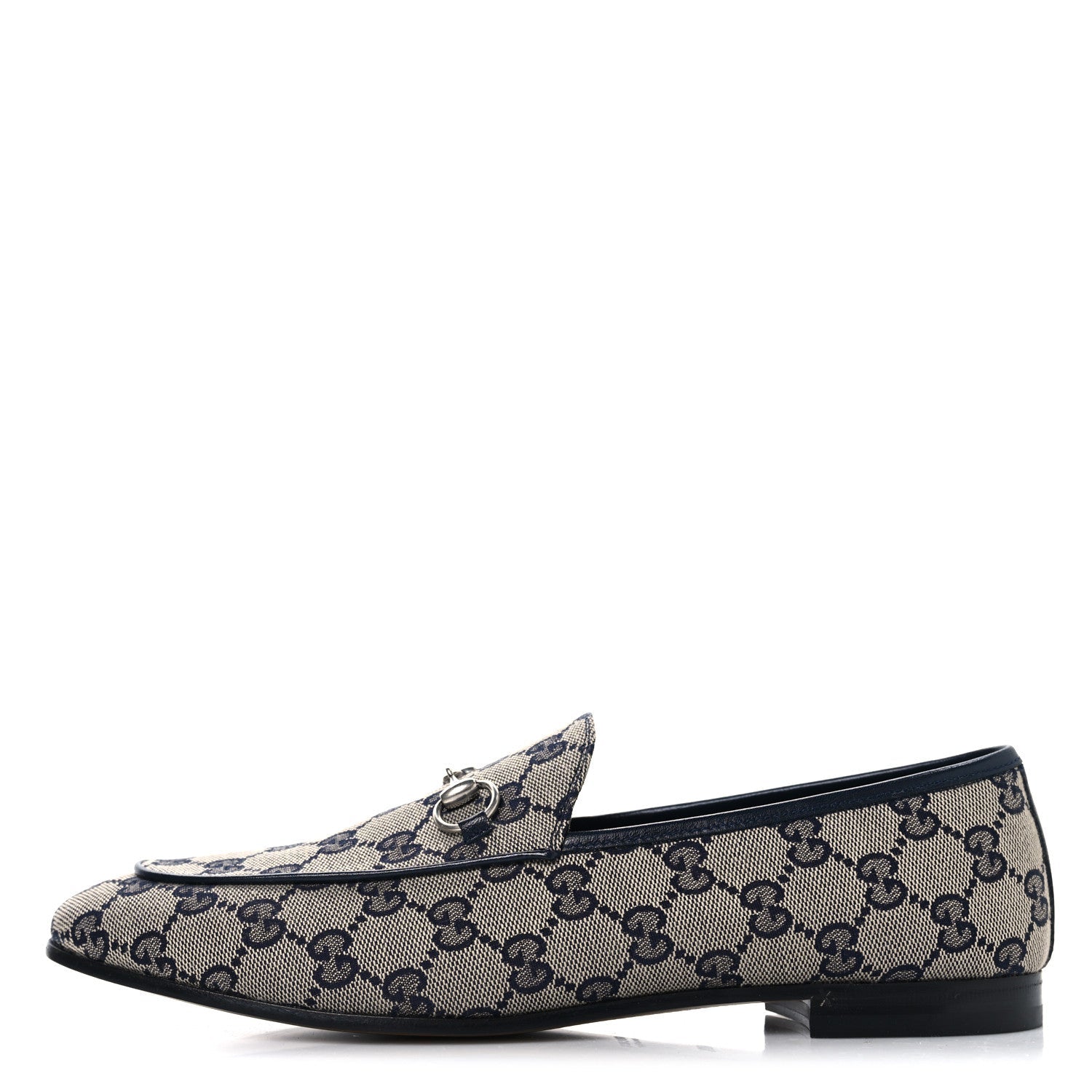 Monogram Malaga Kid Horsebit Womens Jordaan Loafers 40.5 Beige Blue