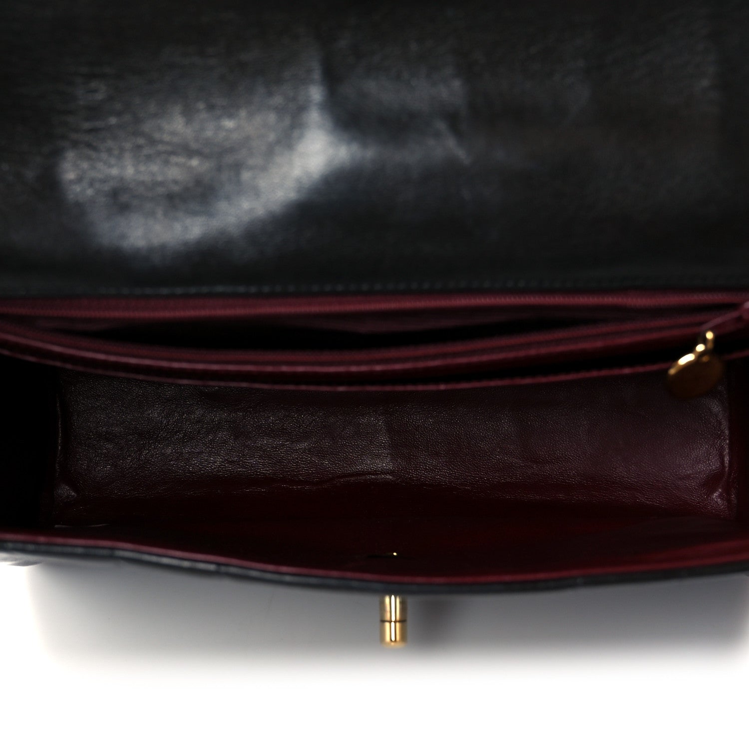 Lambskin Vertical Quilted CC Flap Shoulder Bag Brown