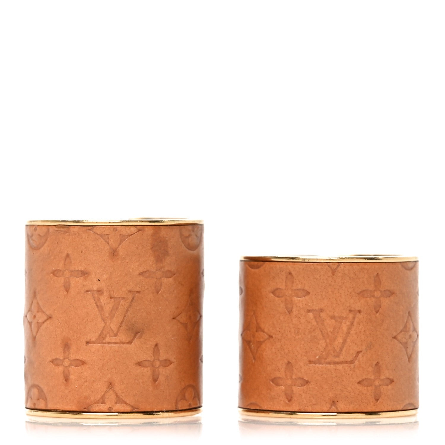 Calfskin Monogram Embossed Skin 2 Ring Set M 46/3.75