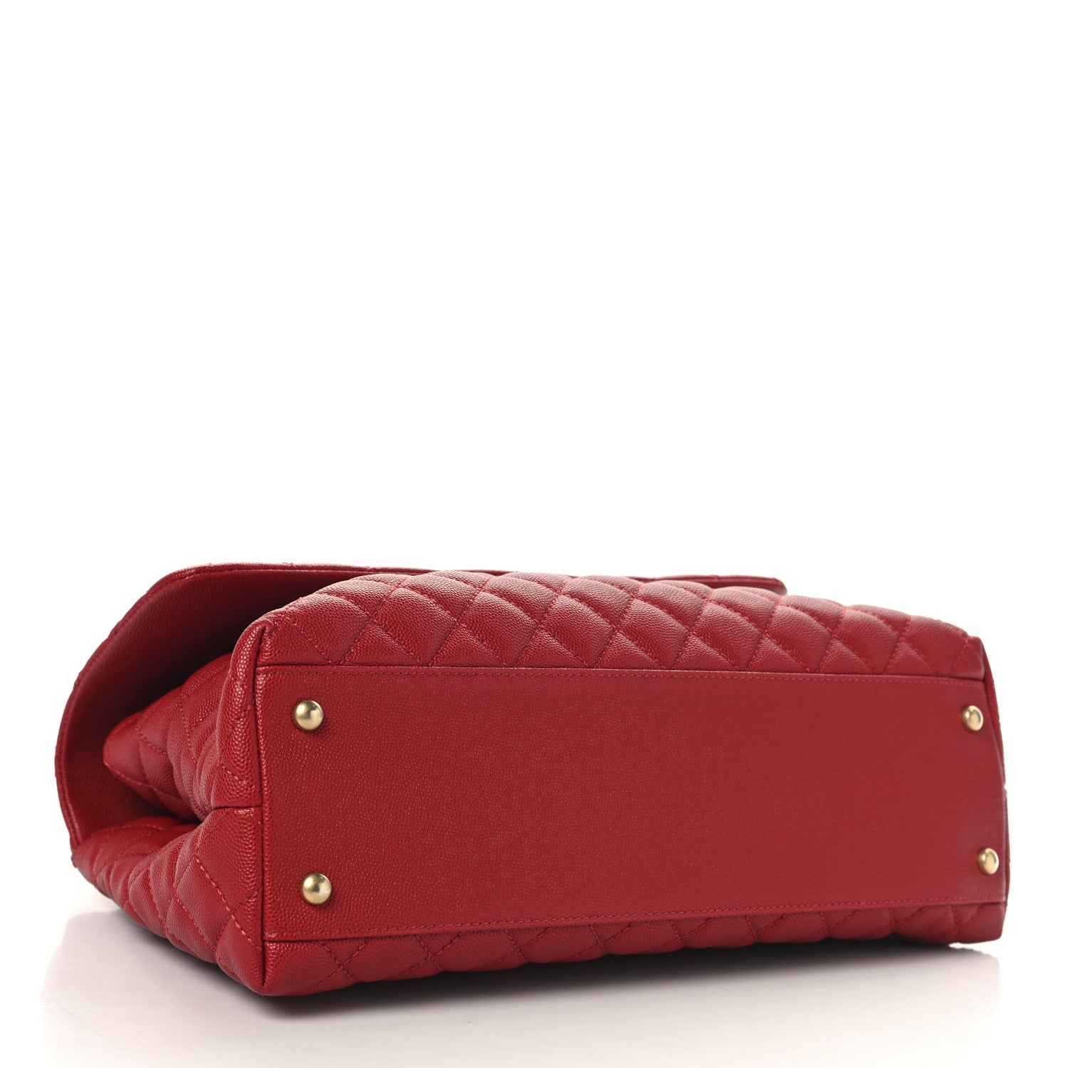 Caviar Quilted Medium Coco Handle Flap Red