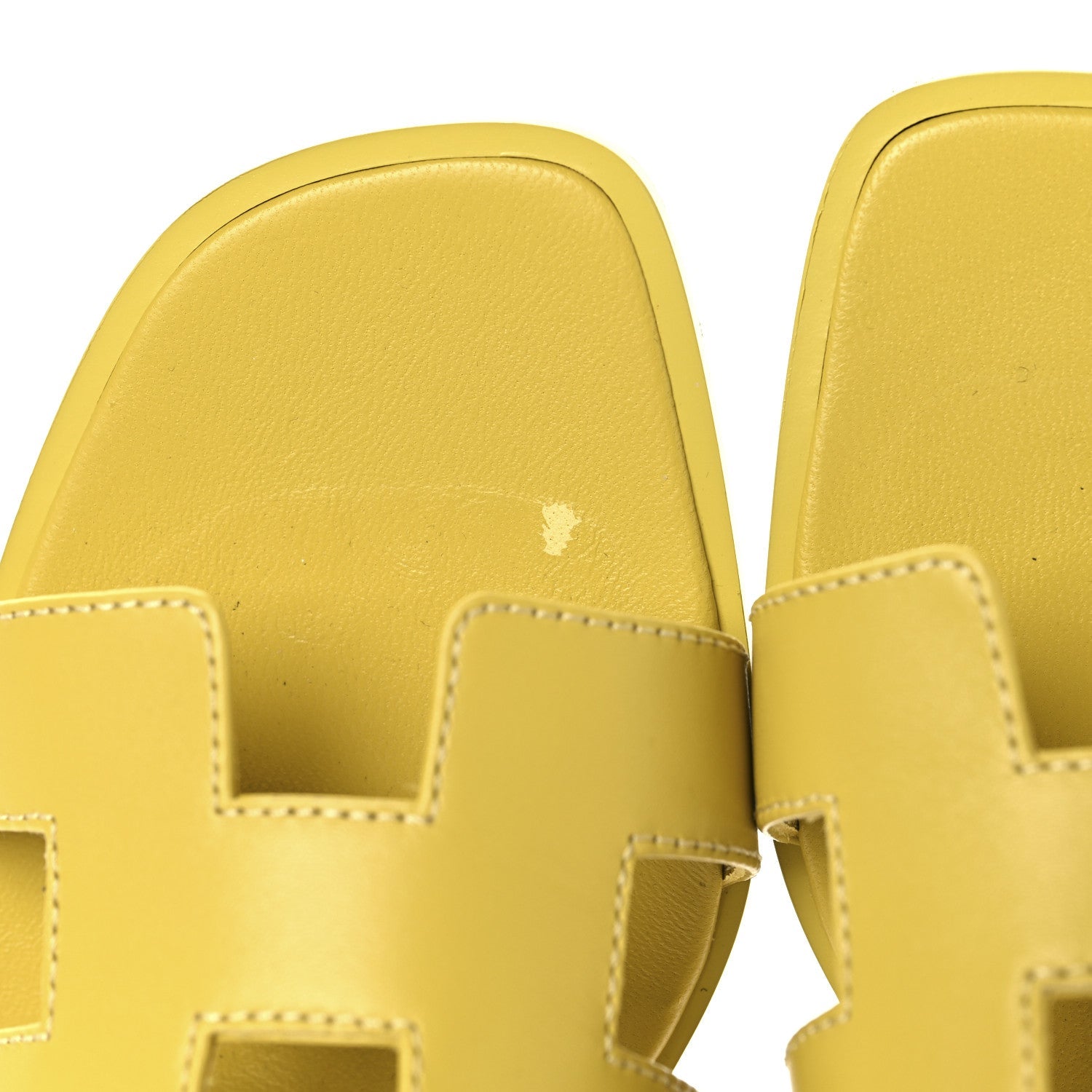 Box Calfskin Oran Sandals 36.5 Jaune Citron