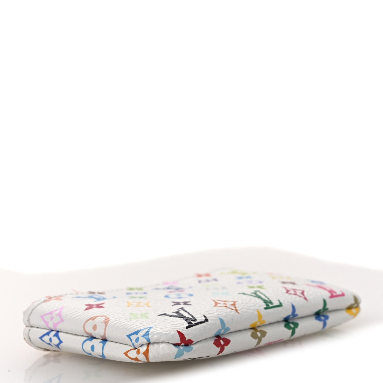 LV X TM Monogram Multicolor Key Pouch White