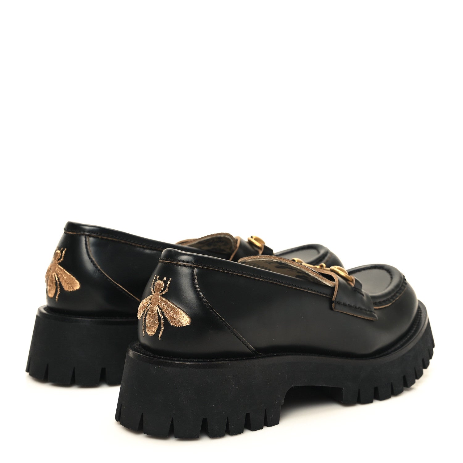 Cordovan Lux Womens Harald Horsebit 25mm Platform Loafers 36 38 Black