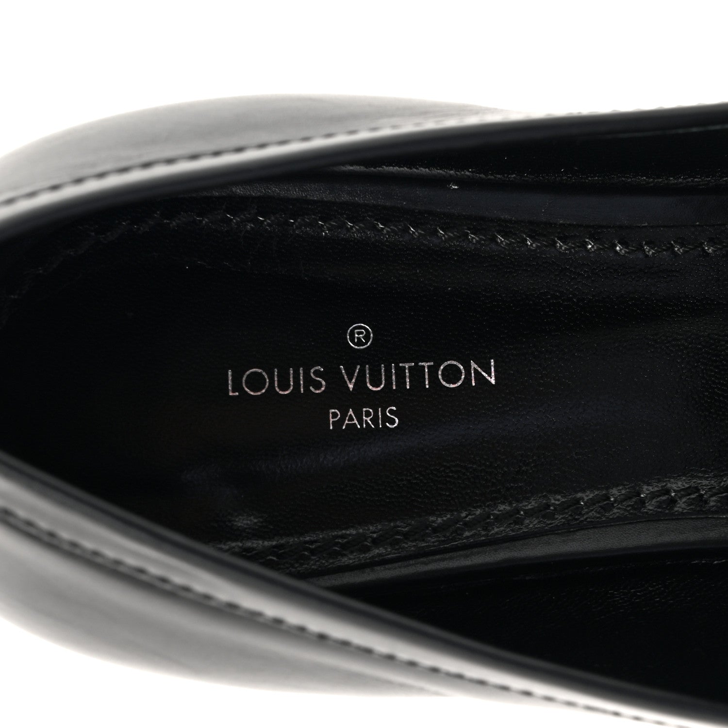 Calfskin Upper Case Flat Loafer 38 Black