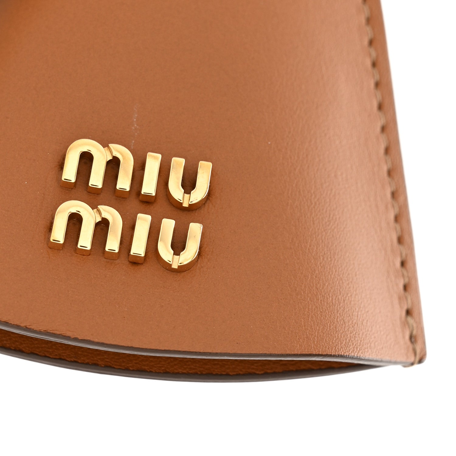 Calfskin Trick Pelle Bag Charm Cognac