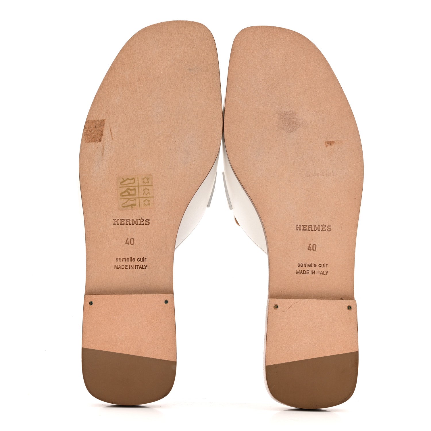 Calfskin Auteuil Sandals 40 White