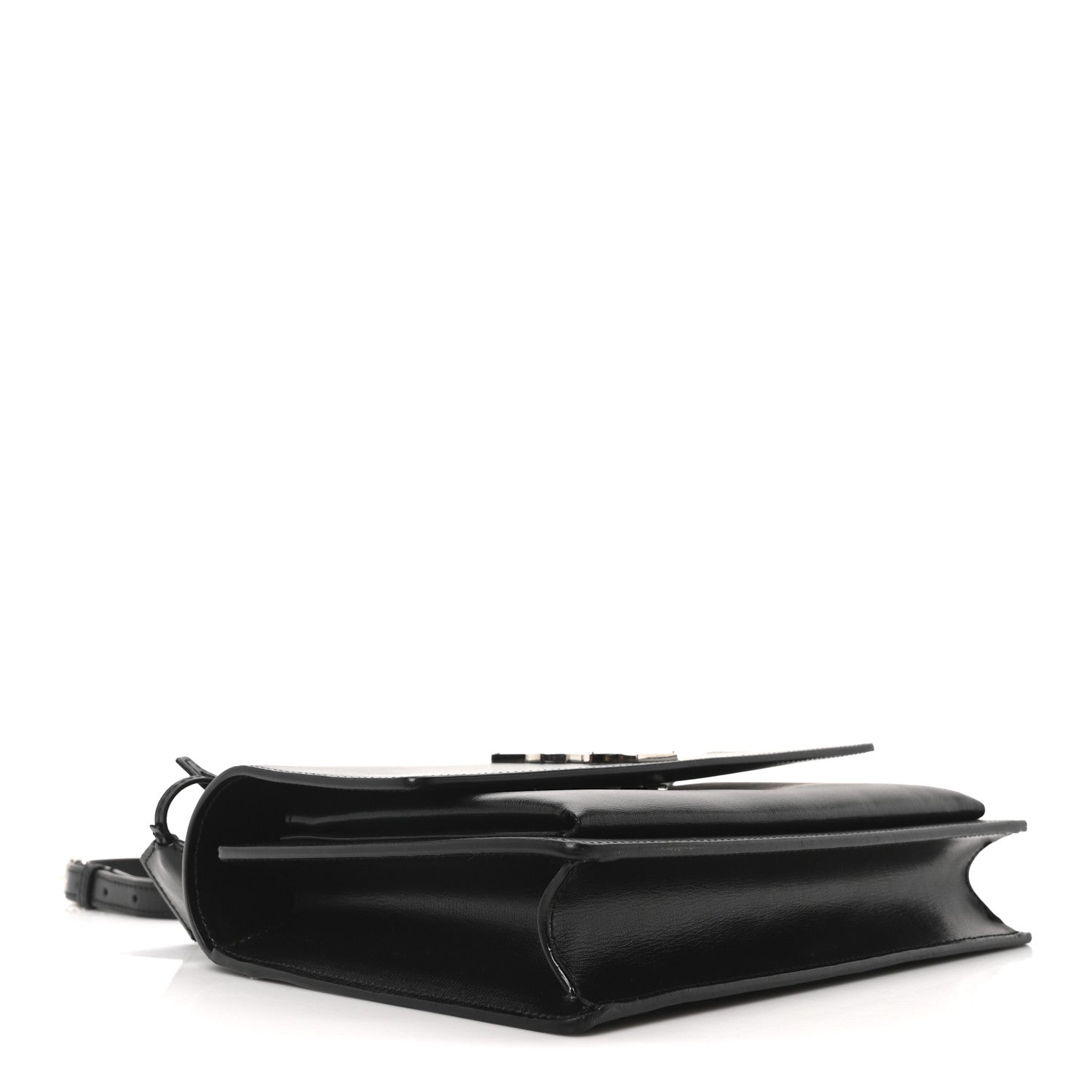 Smooth Calfskin Medium Monogram Sunset Satchel Black