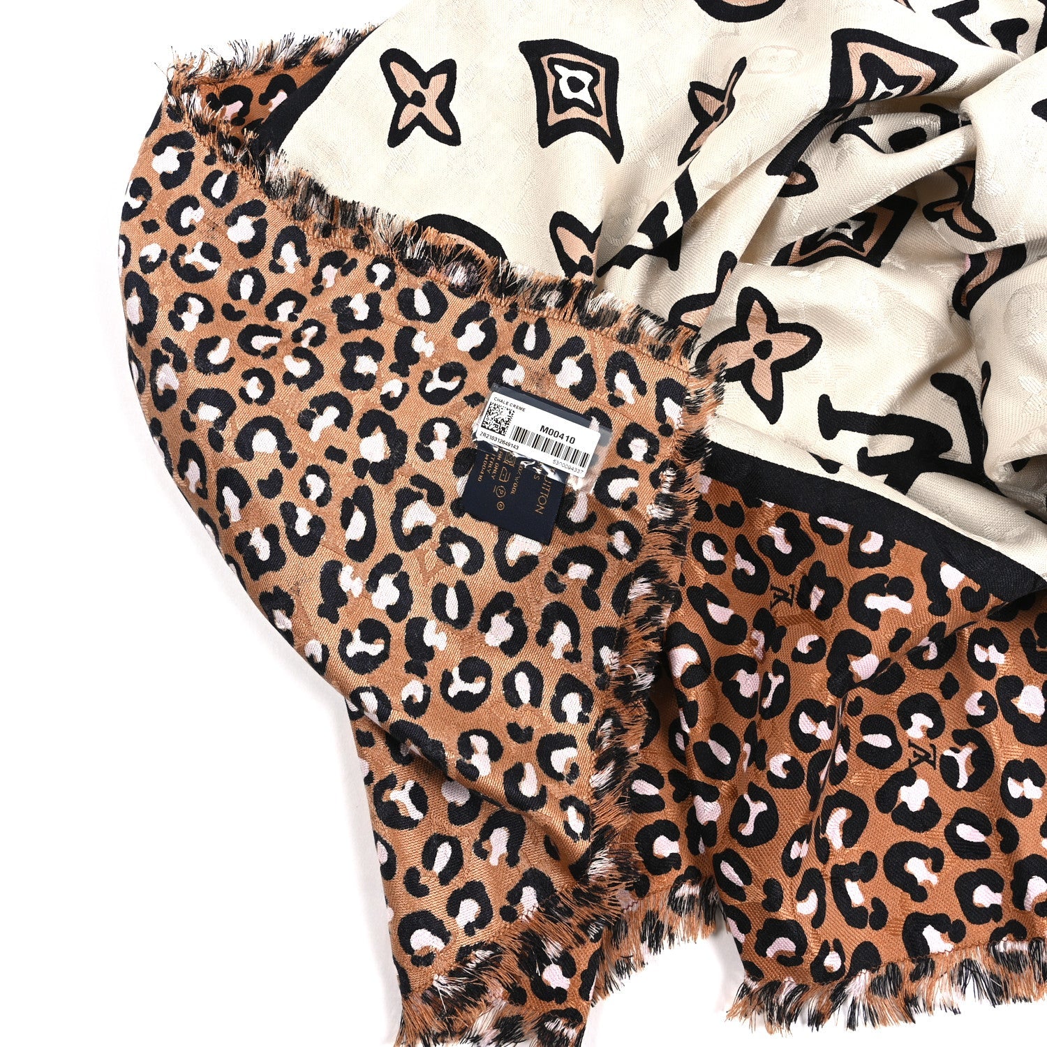 Silk Wool Wild At Heart Shawl Caramel Creme Black