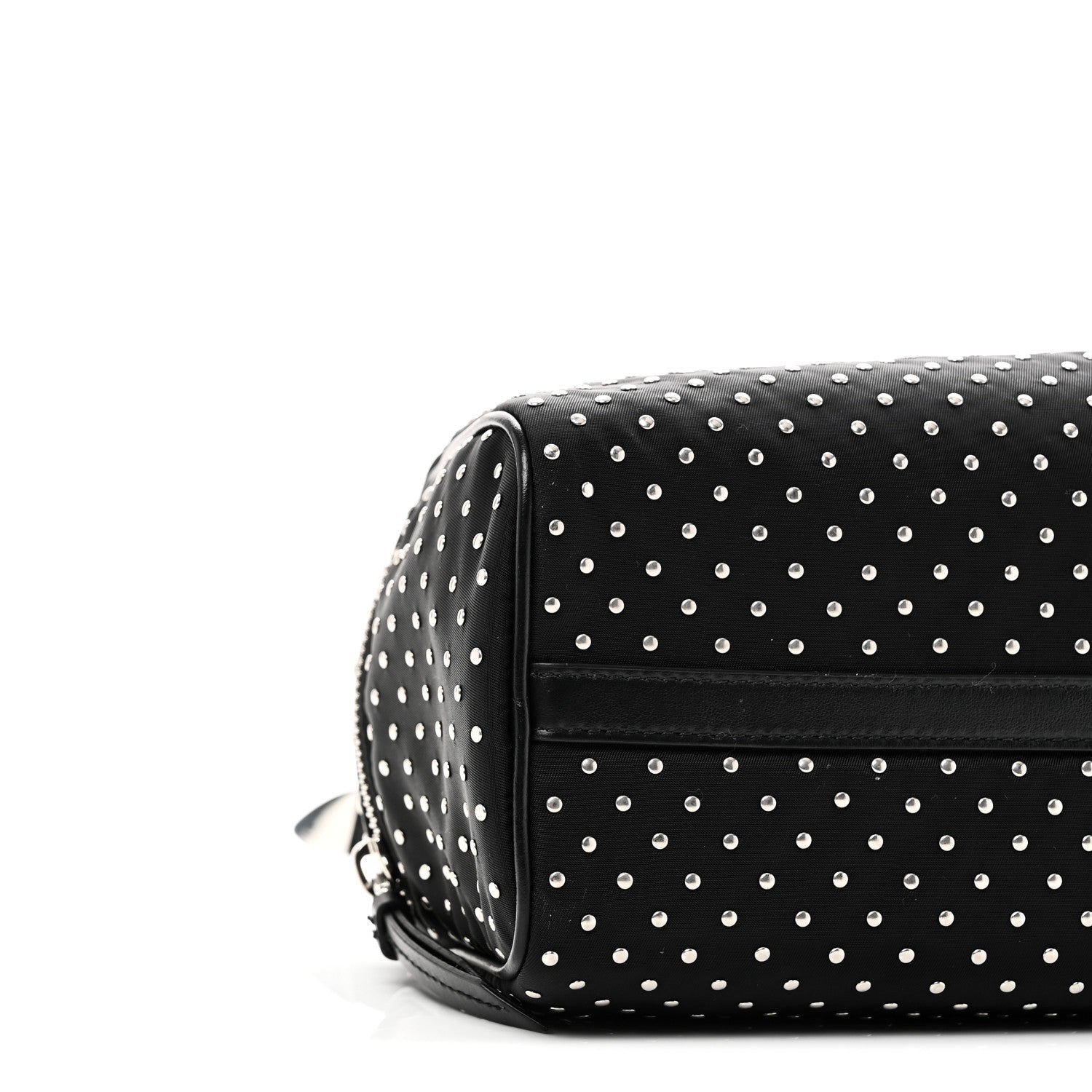 Re-Nylon Studded Shoulder Bag Black