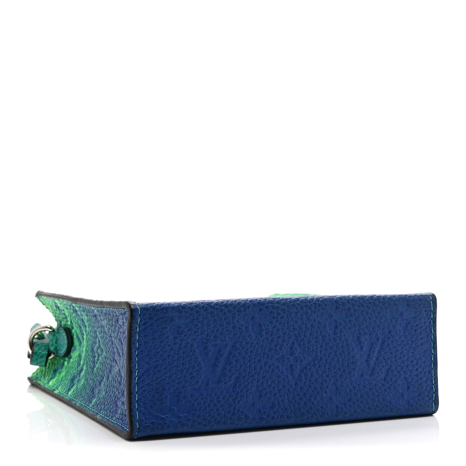 Taurillon Illusion Sac Plat XS Bleu Vert