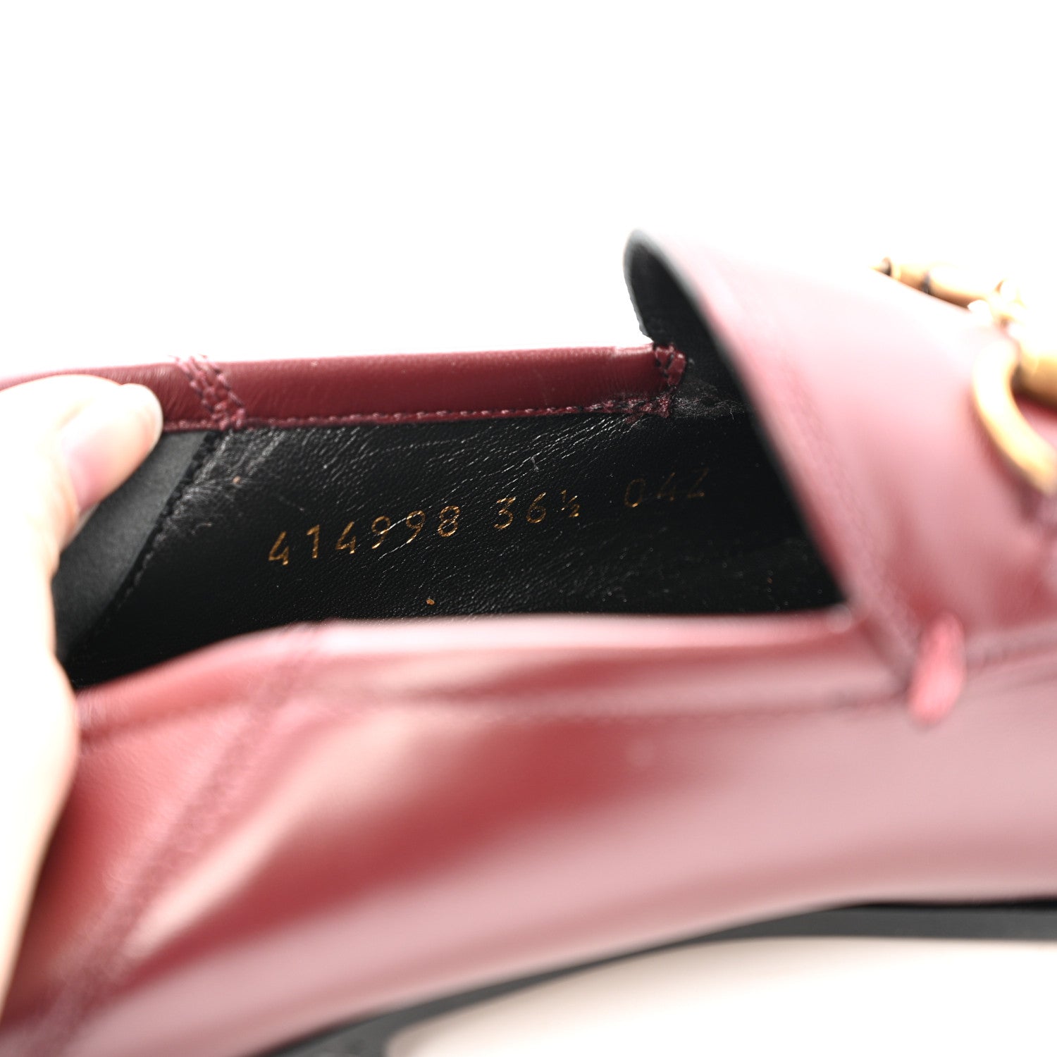 Lambskin Womens Brixton Horsebit Loafers 36.5 Vintage Bordeaux