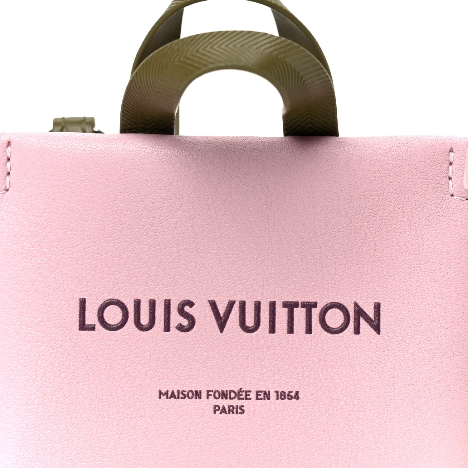 Calfskin Mini Shopper Bag Charm Pink