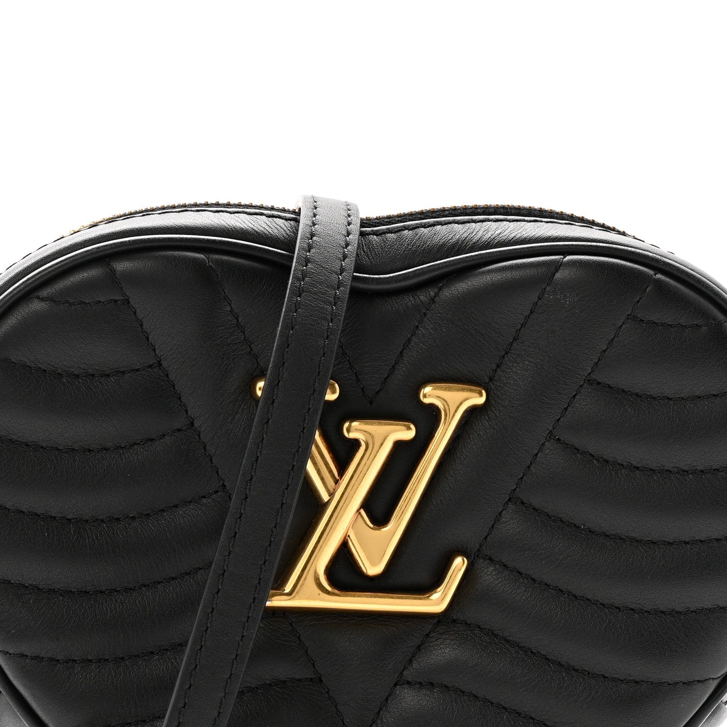 Calfskin New Wave Heart Bag Black