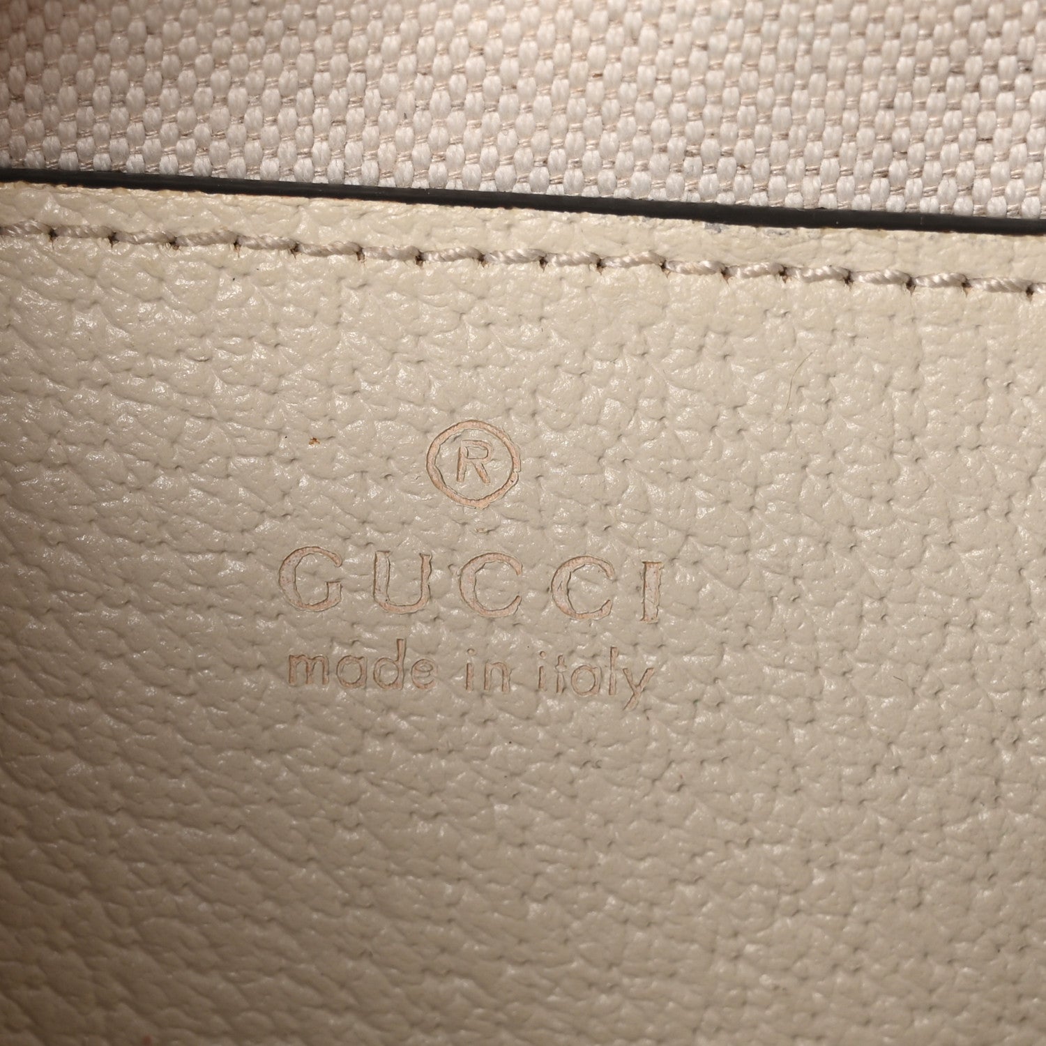 GG Supreme Monogram Textured Calfskin Web Small Ophidia Camera Bag Beige Ebony Mystic White