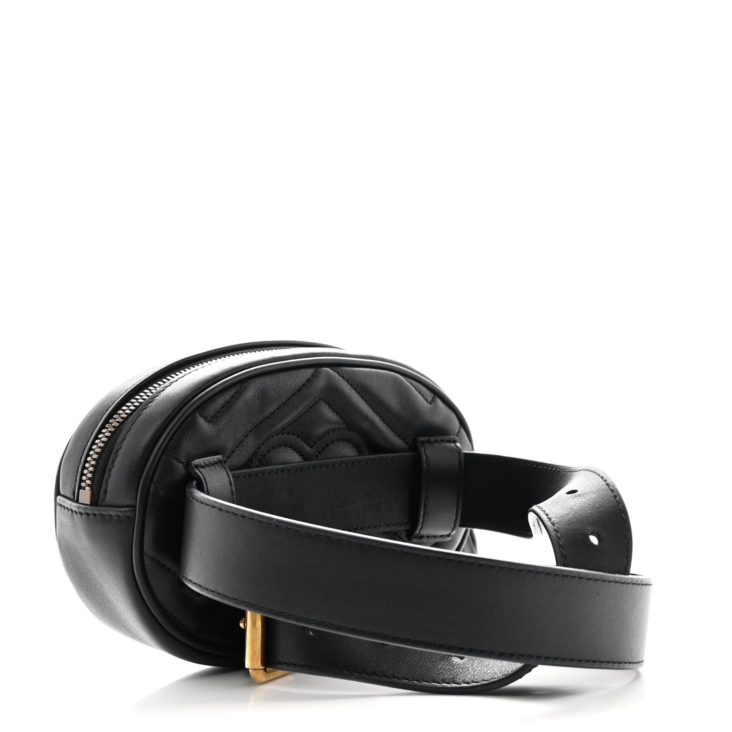 Calfskin Matelasse GG Marmont Belt Bag 75 30 Black