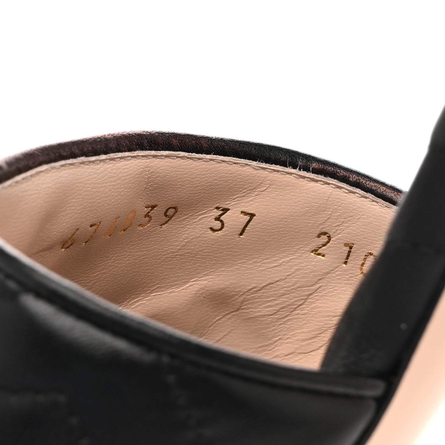 Nappa Matelasse GG Marmont 75mm Slide Sandals 37 Black