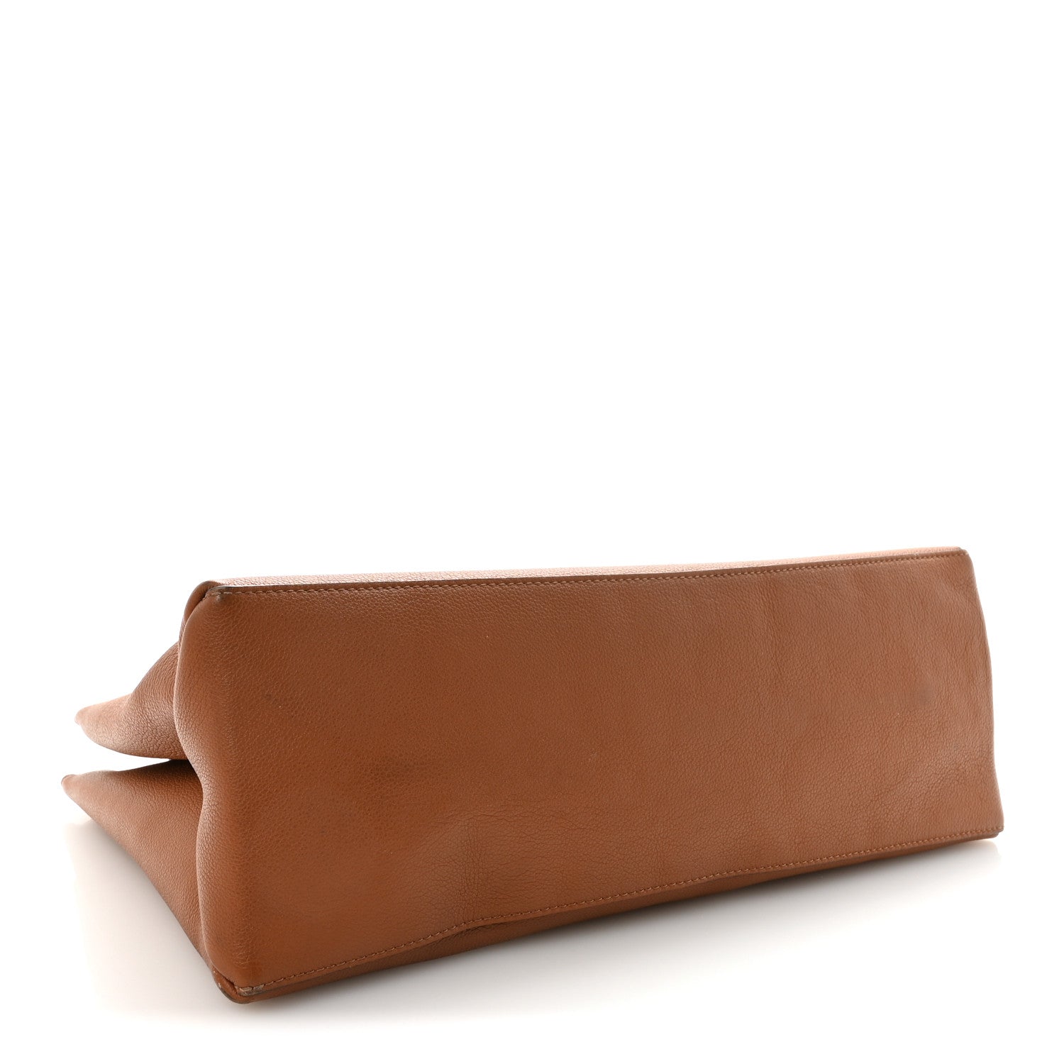 Grained Calfskin Lockme Shopper Chataigne