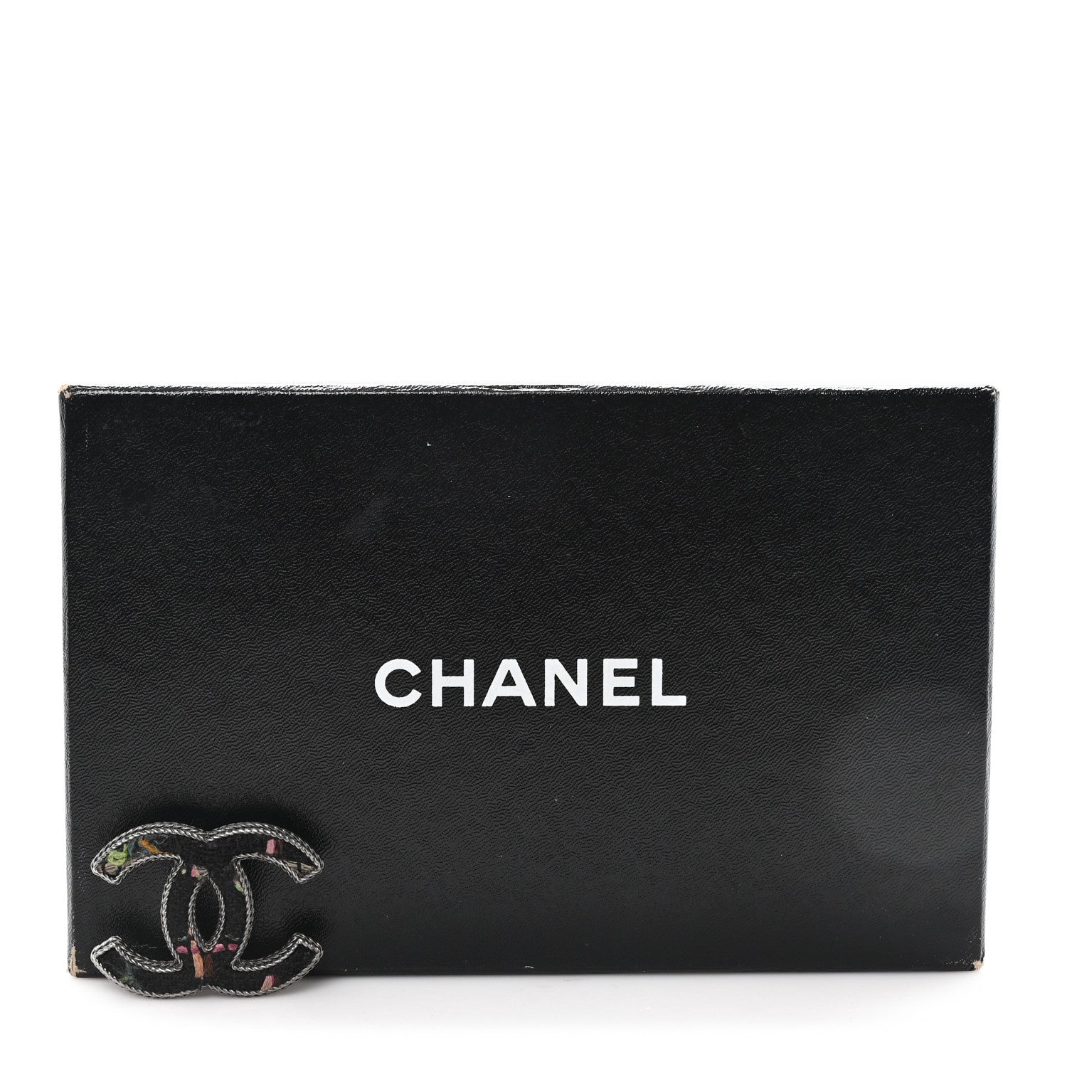 Tweed CC Brooch Silver Multicolor
