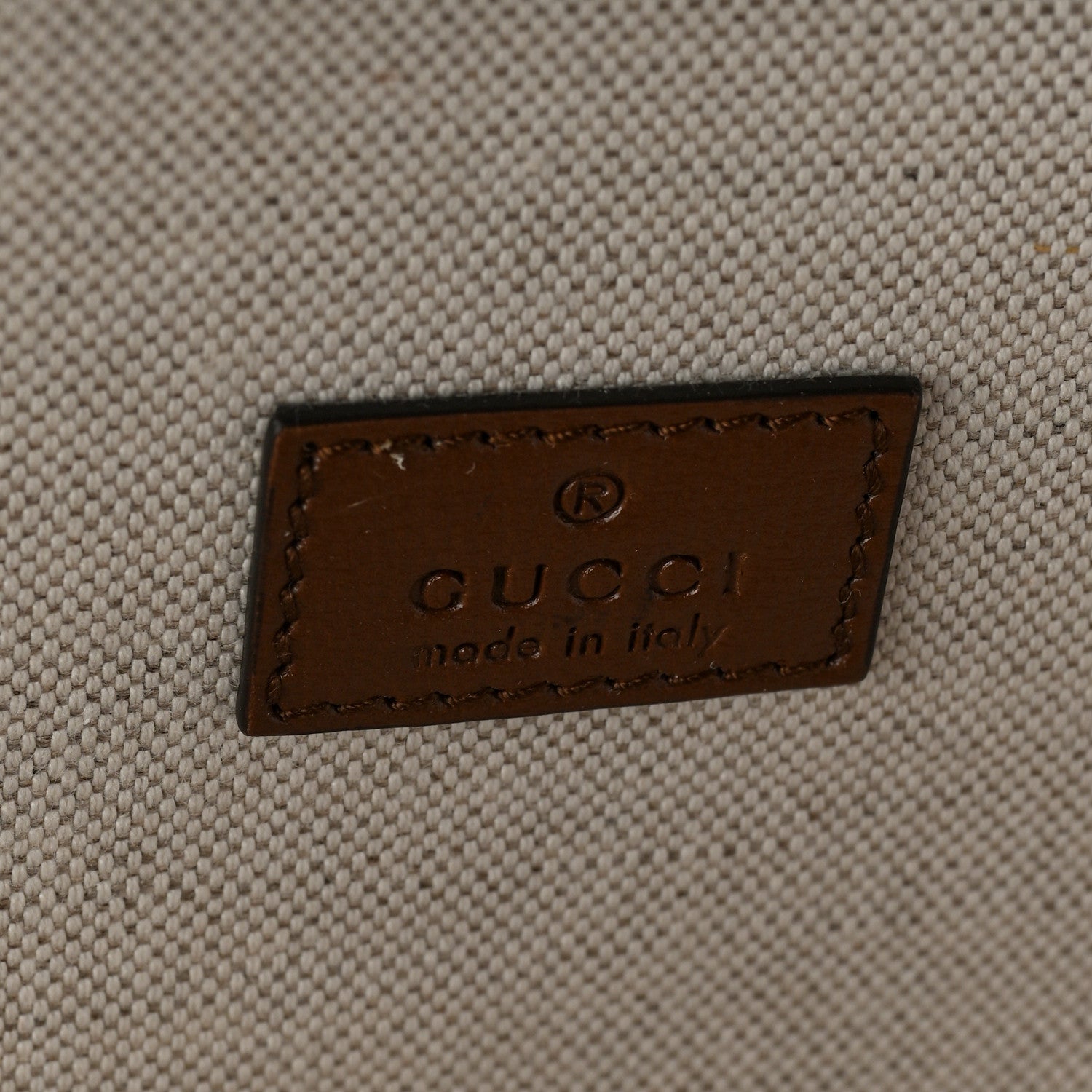 GG Supreme Monogram Azalea Calfskin Retro Interlocking G Hanger Garment Bag Beige Ebony Brown Sugar