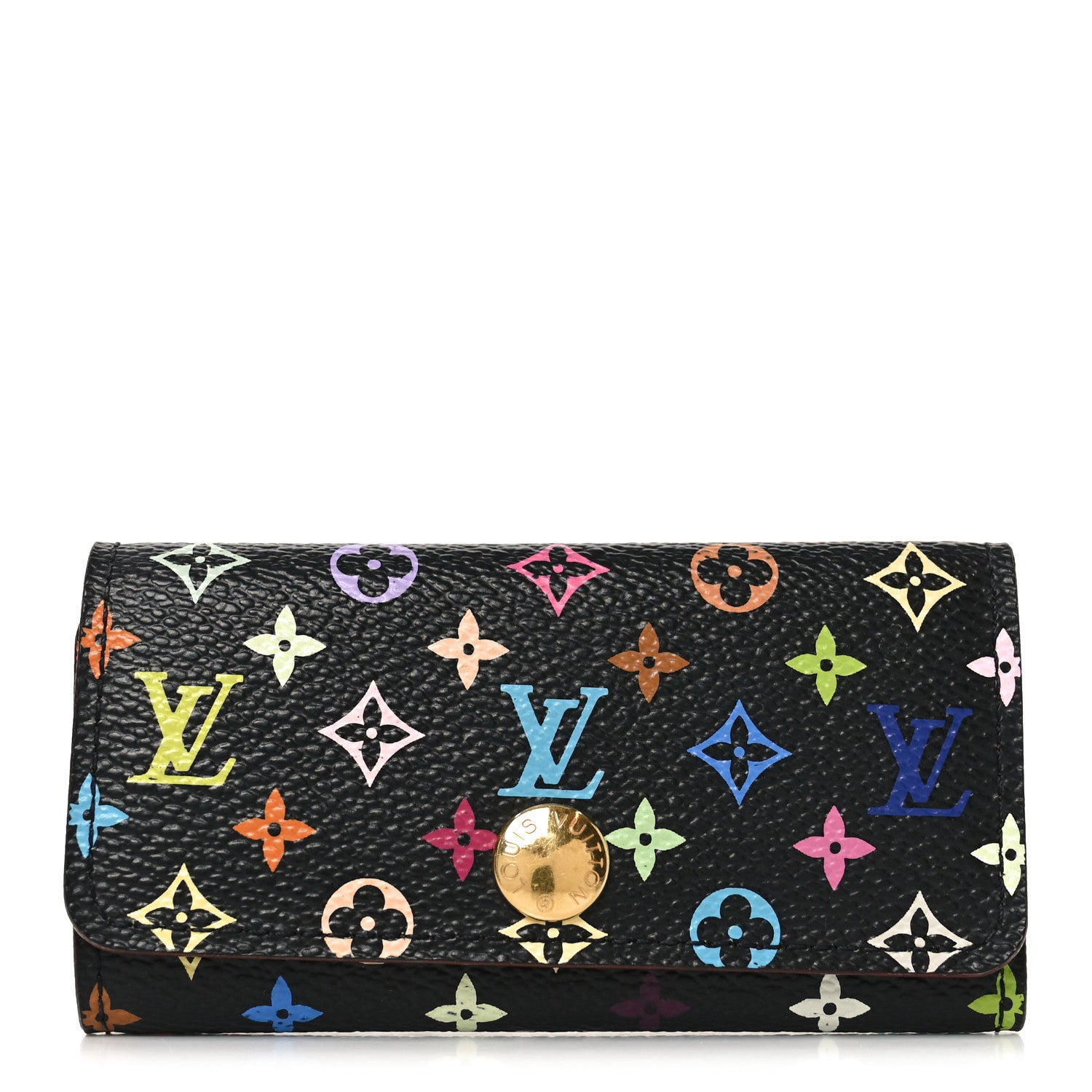 Monogram Multicolor Multicles 4 Key Holder Black