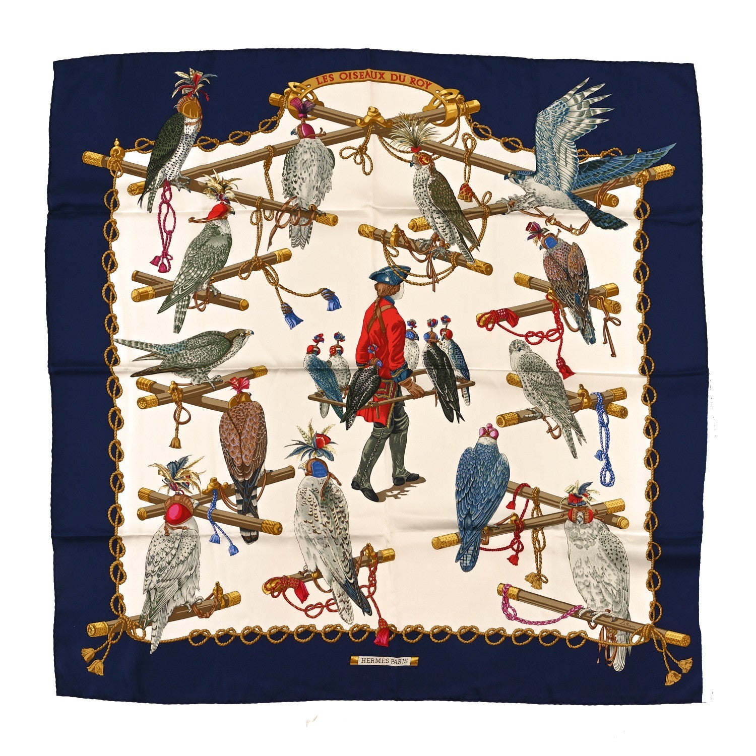 Silk Les Oiseaux Du Roy Scarf 90