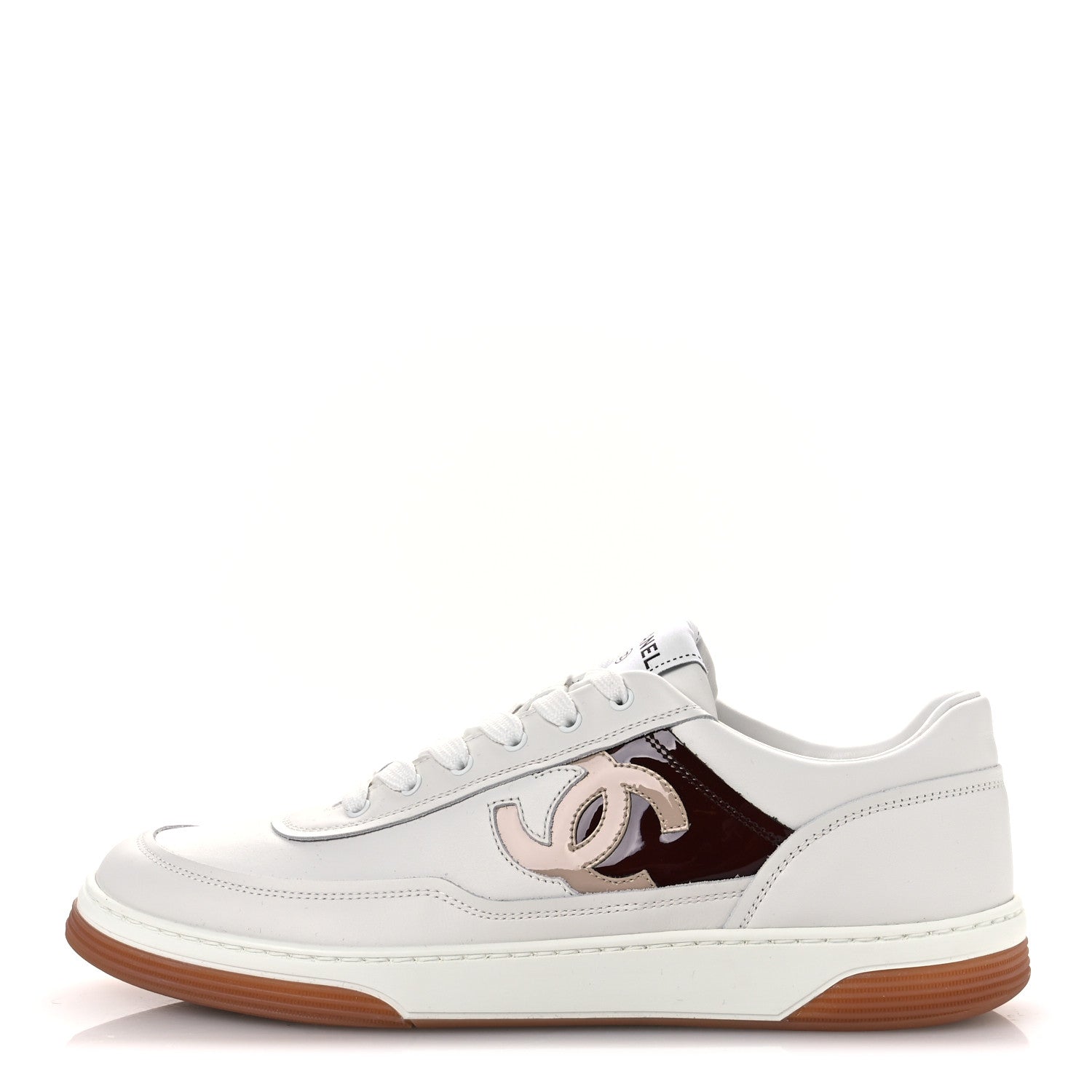Calfskin Patent Calfskin Mens CC Sneakers 41 White Pink Red
