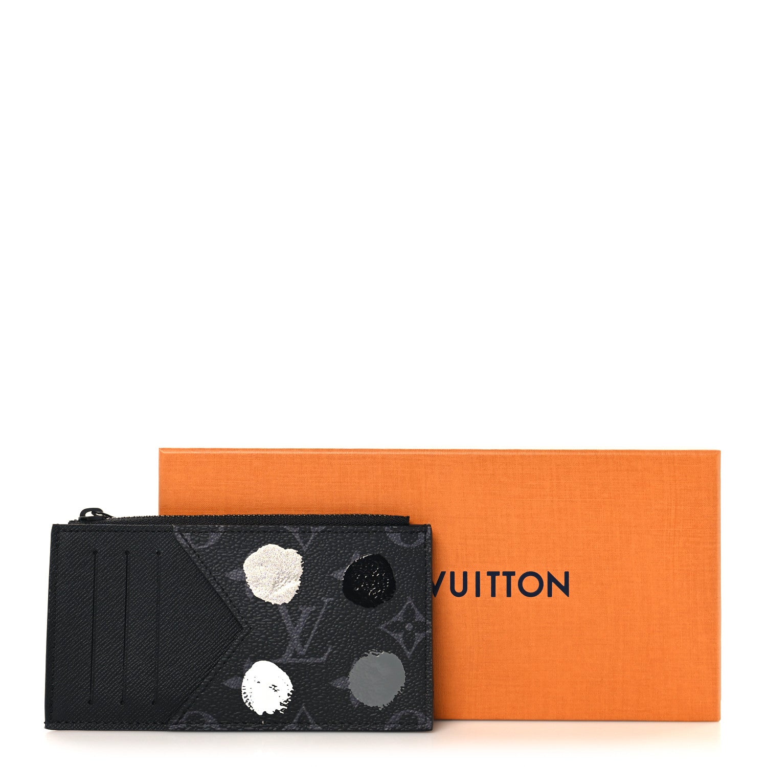 LV X YK Monogram Eclipse Taiga Coin Card Holder