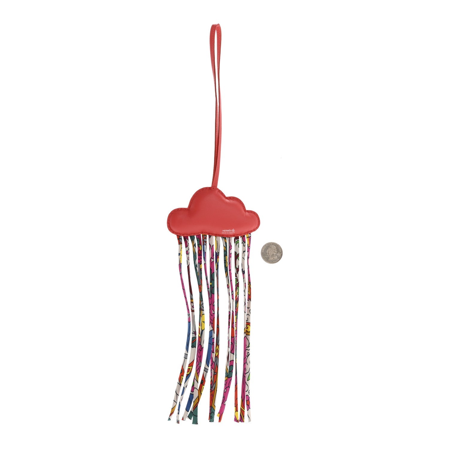 Swift Silk Twill Cord Cloud Bag Charm Rose Azalee