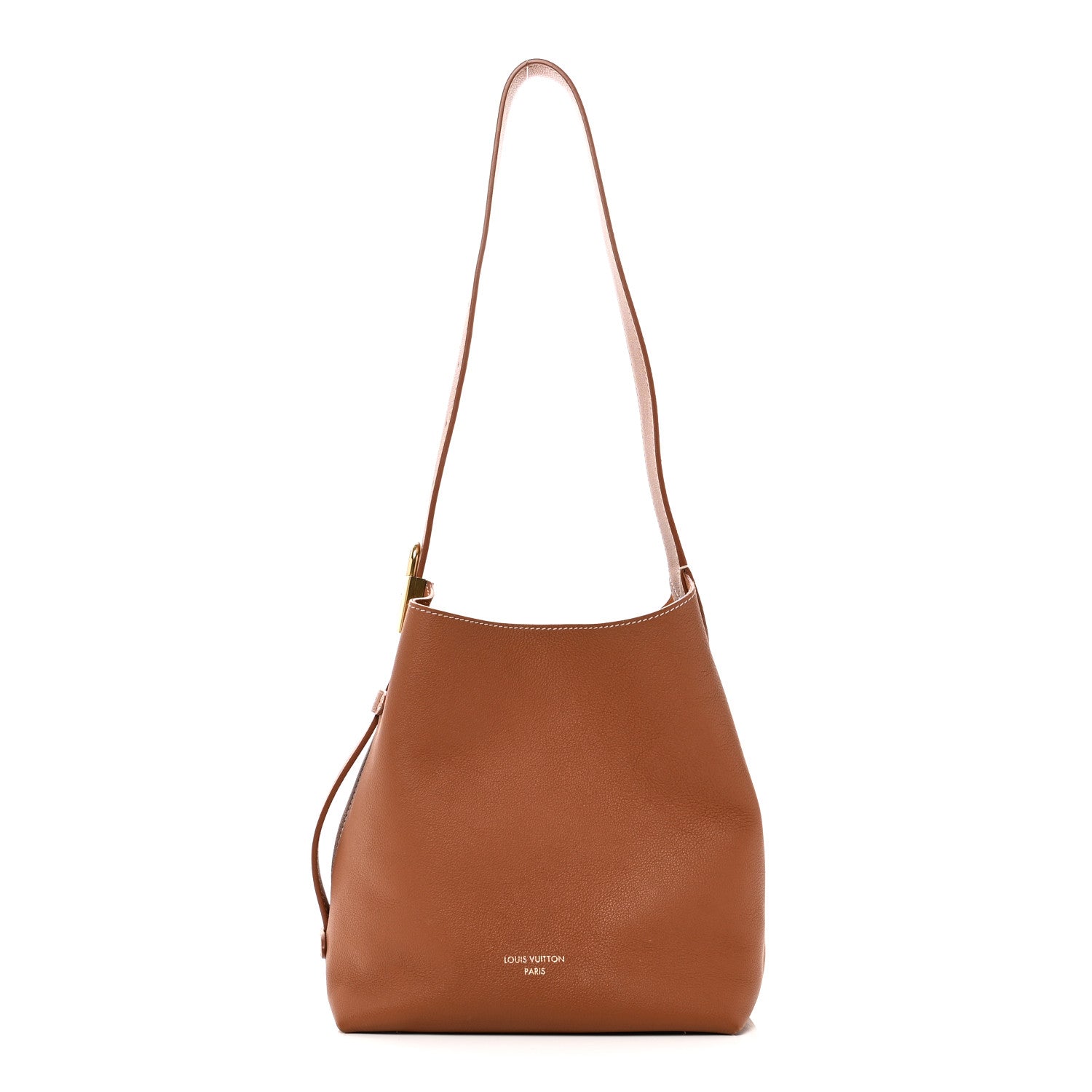 Grained Calfskin Low Key Hobo PM Cognac