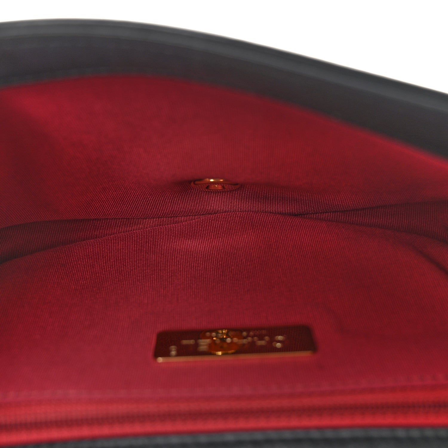Calfskin Quilted Small Underline Flap Black