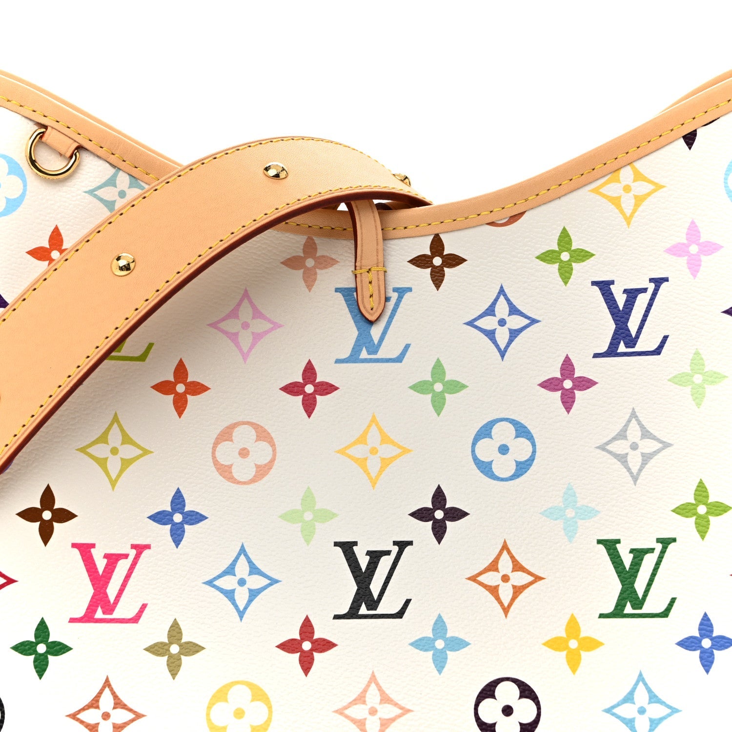 LV x TM Monogram Multicolor CarryAll PM White