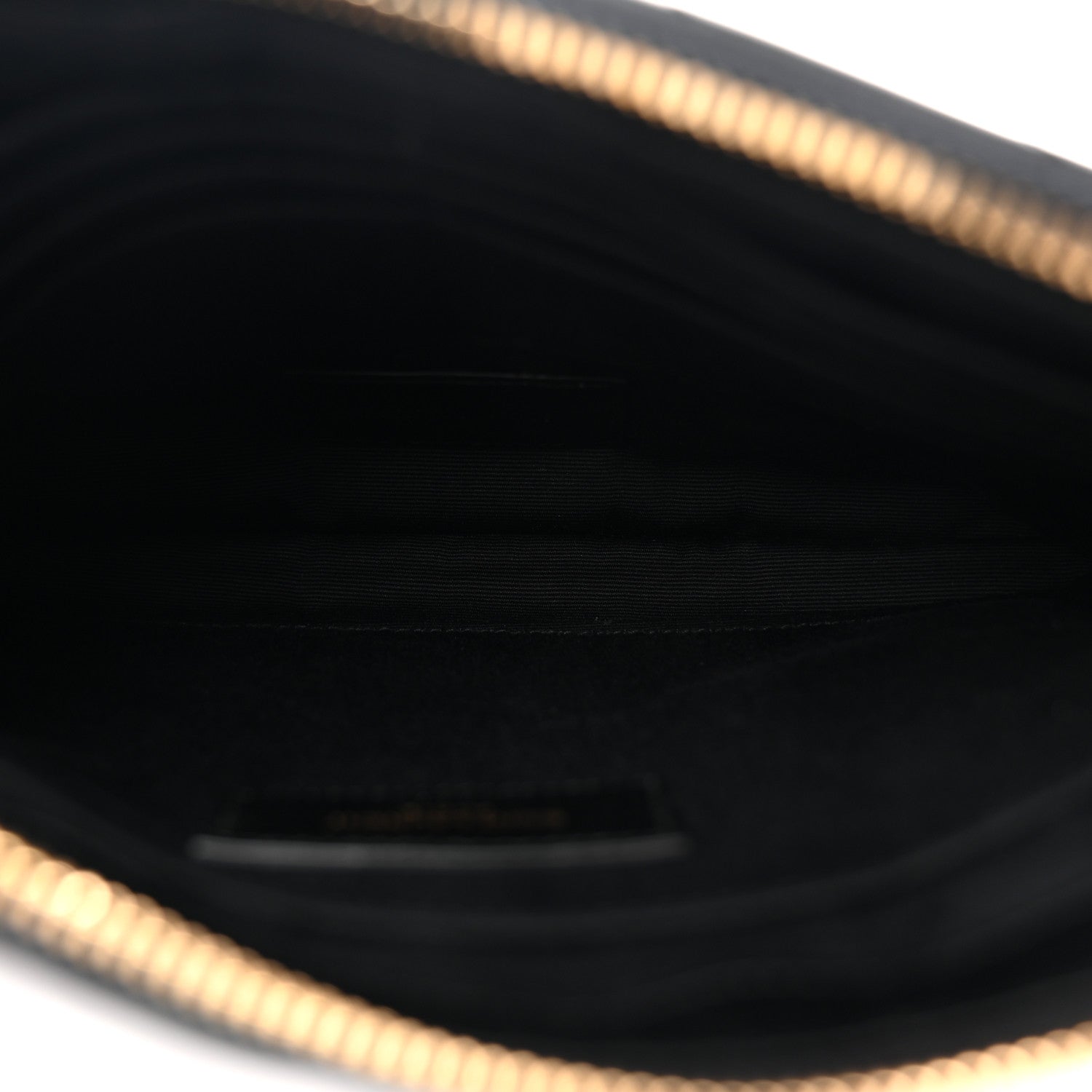 Calfskin Matelasse Chevron Monogram A5 Wristlet Black