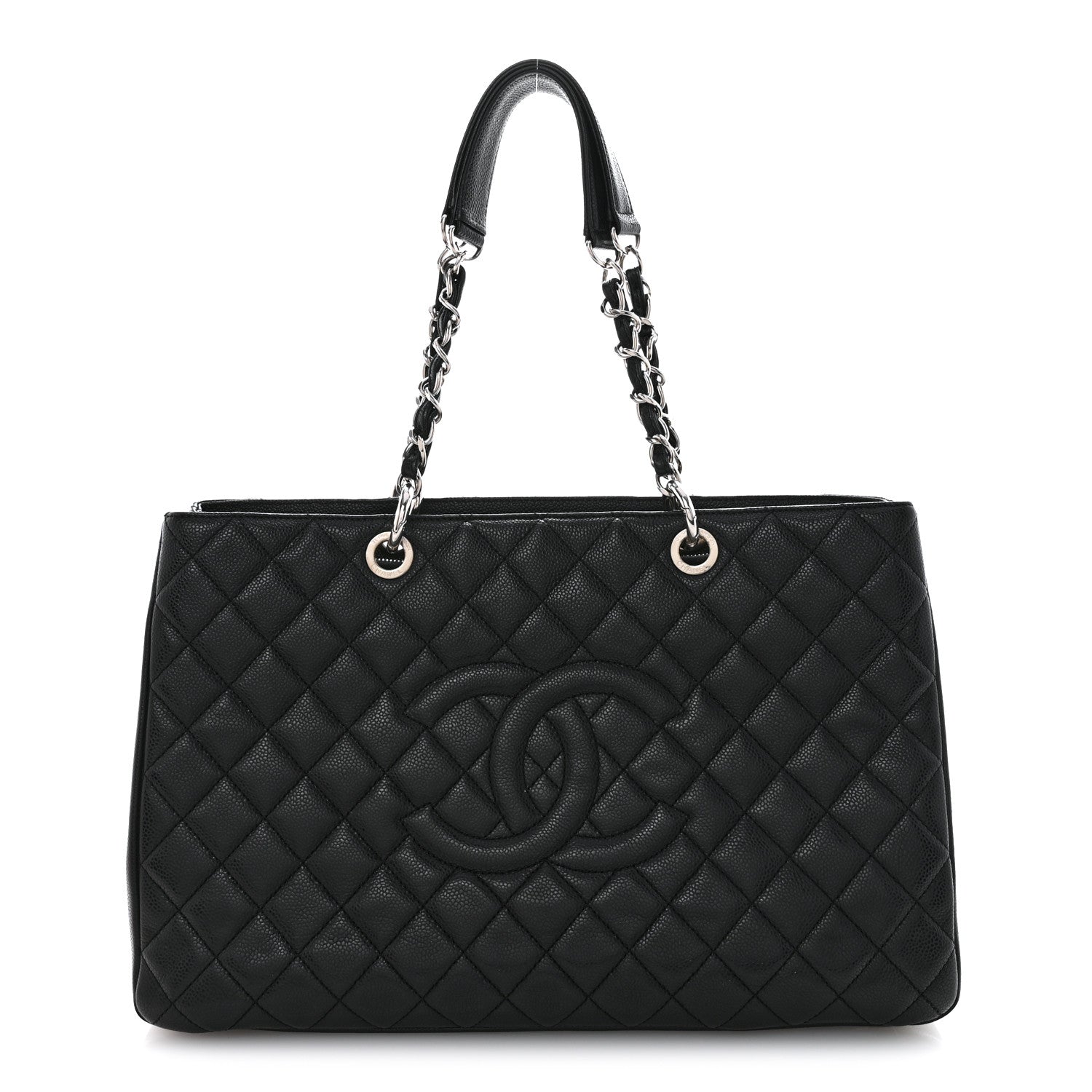 Caviar Quilted XL Grand Shopping Tote GST Black