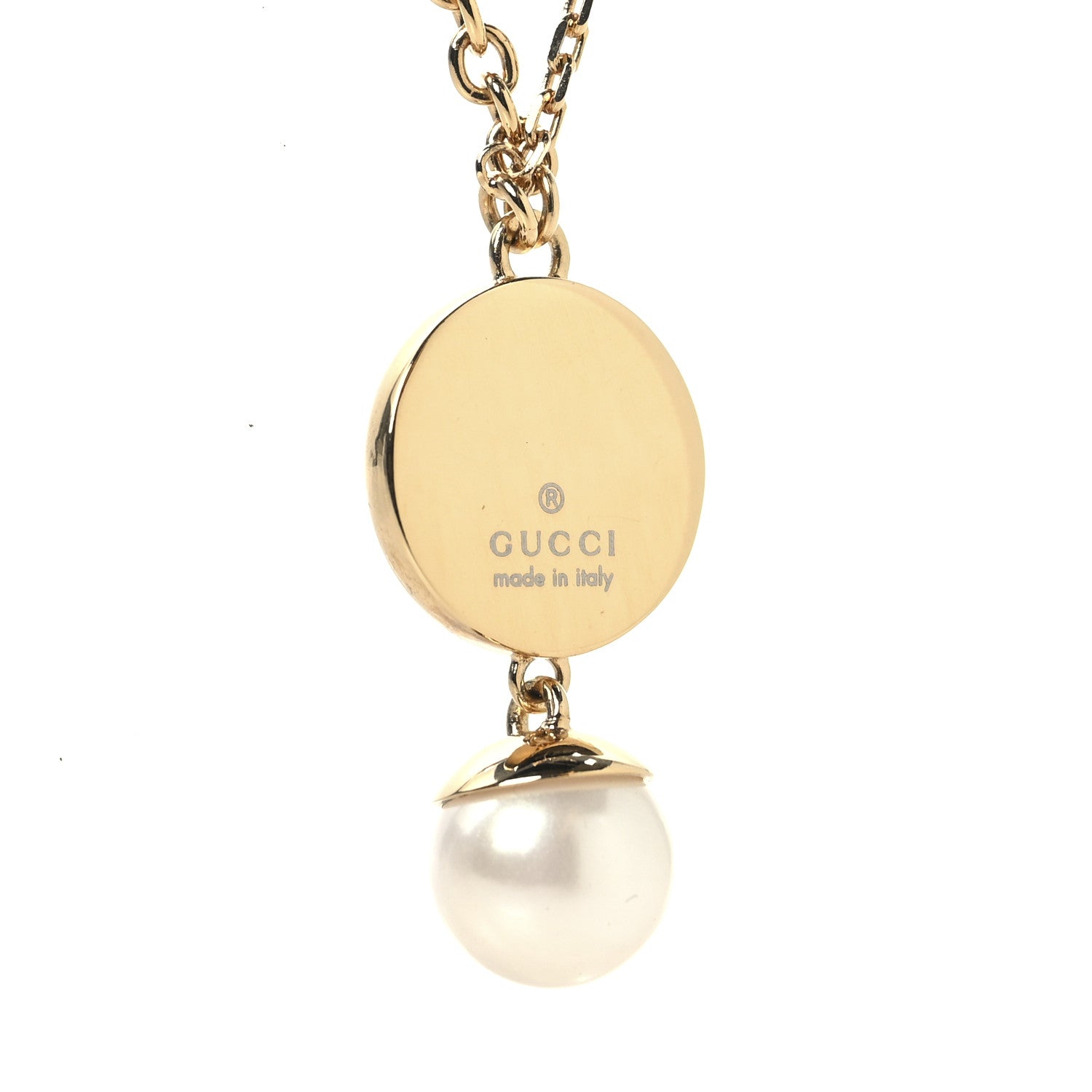 Metal Enamel Blondie Pendant Necklace Gold Black