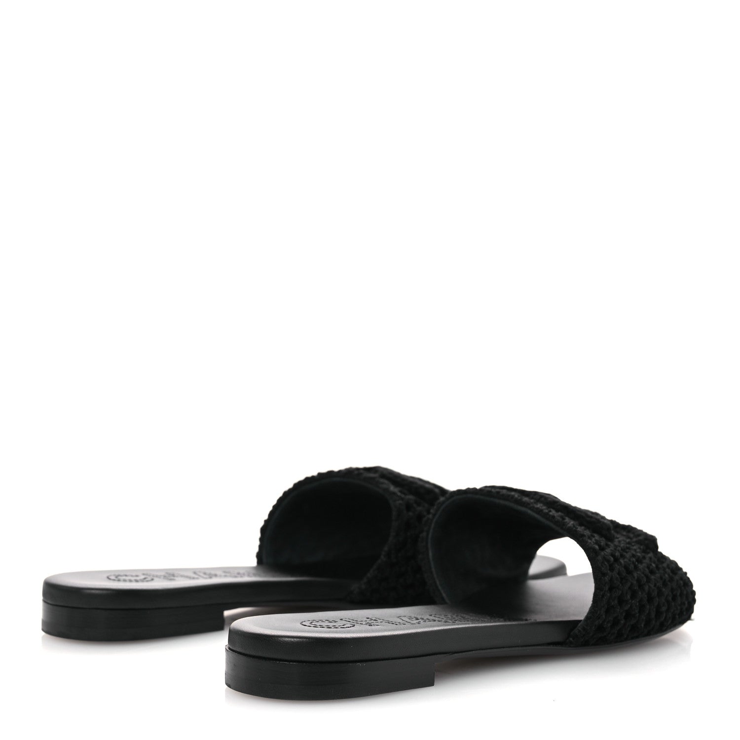 Crochet CC Mules Sandals 38.5 Black