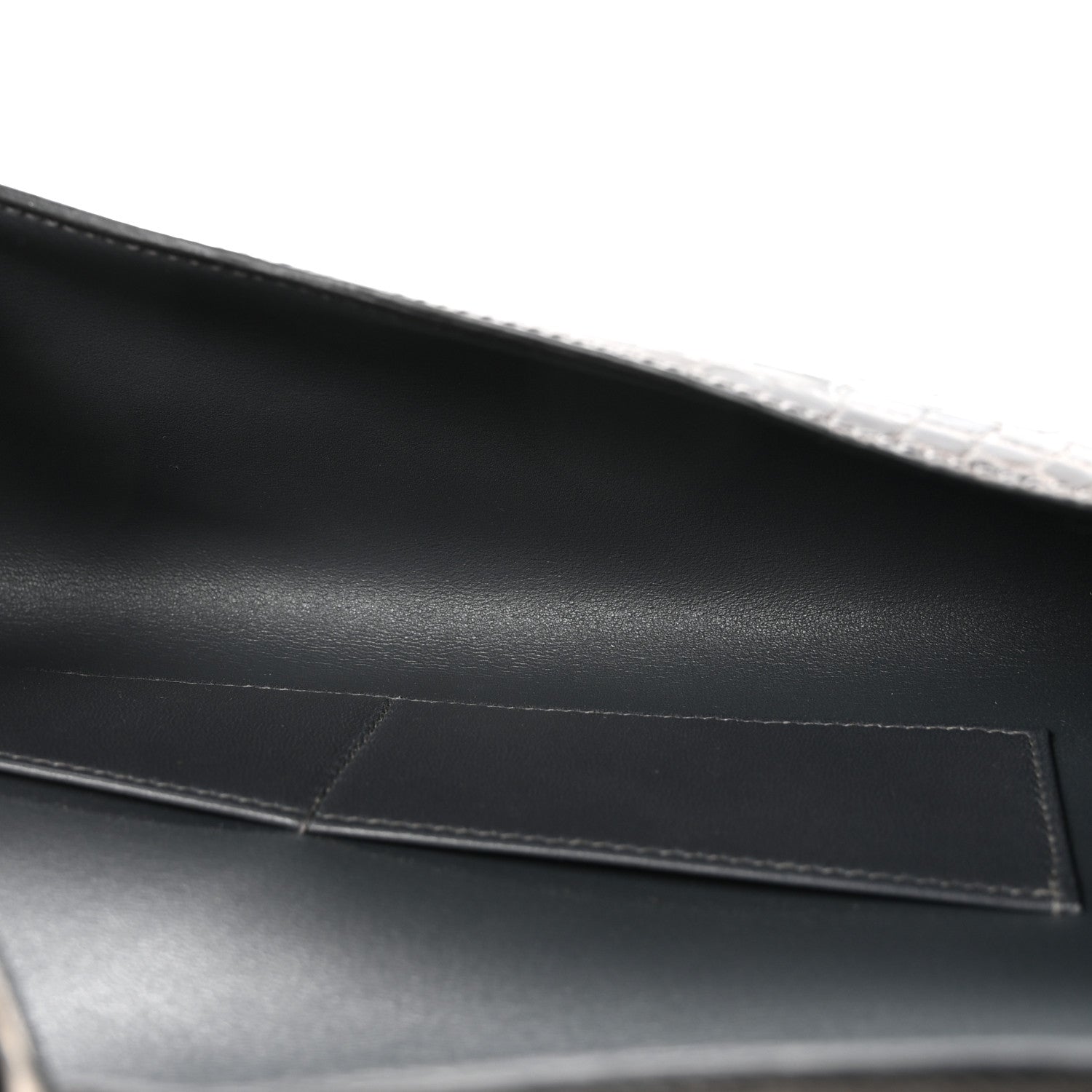 Shiny Niloticus Crocodile Egee Clutch Graphite