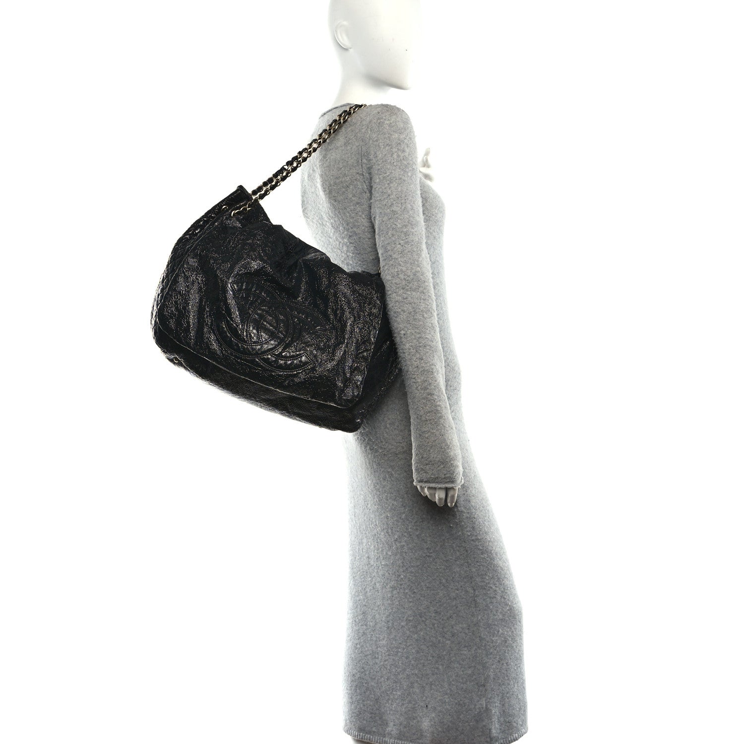 Vinyl XXL Rock and Chain Flap Black