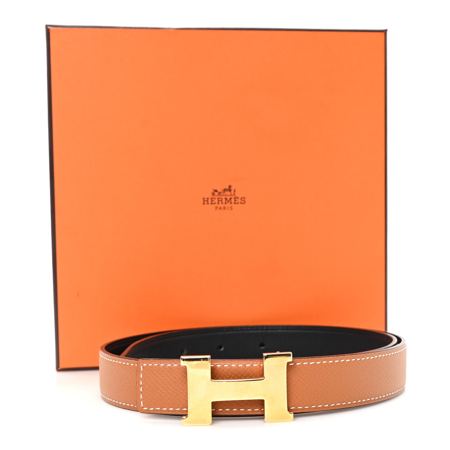 Swift Epsom 24mm Mini Constance H Belt 75 30 Black Gold