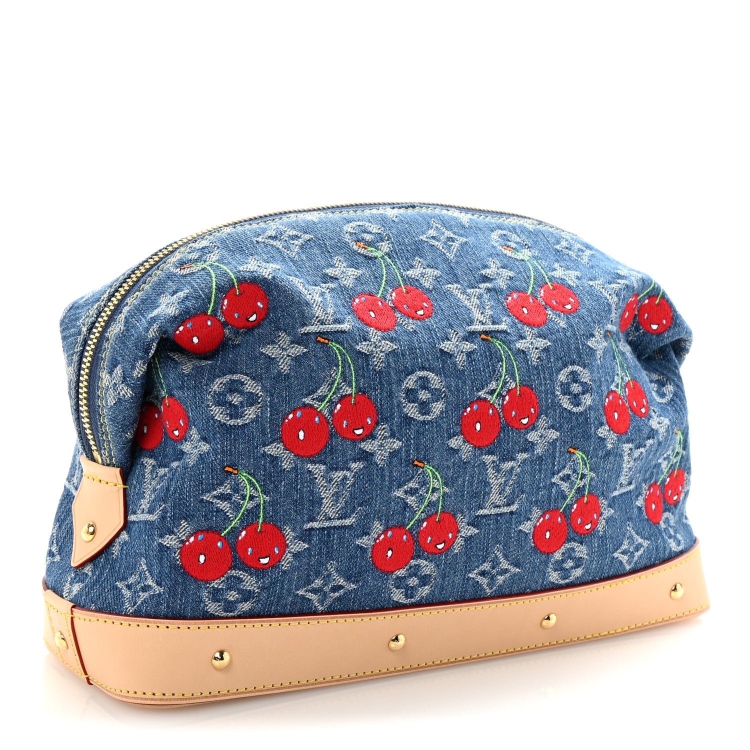 LV X TM Monogram Denim Cerises Cosmetic Pouch GM