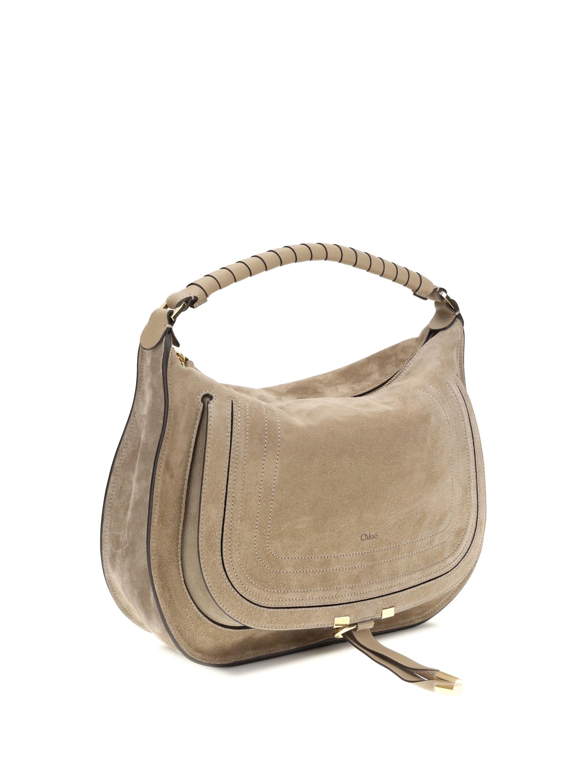 marcie suede leather shoulder bag