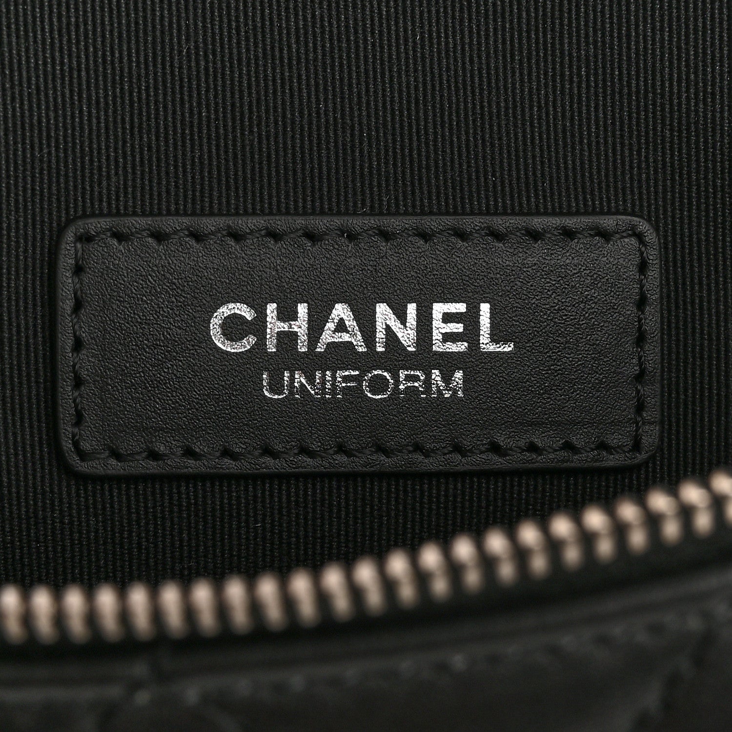 Calfskin Quilted Uniform Waist Belt Bag Black