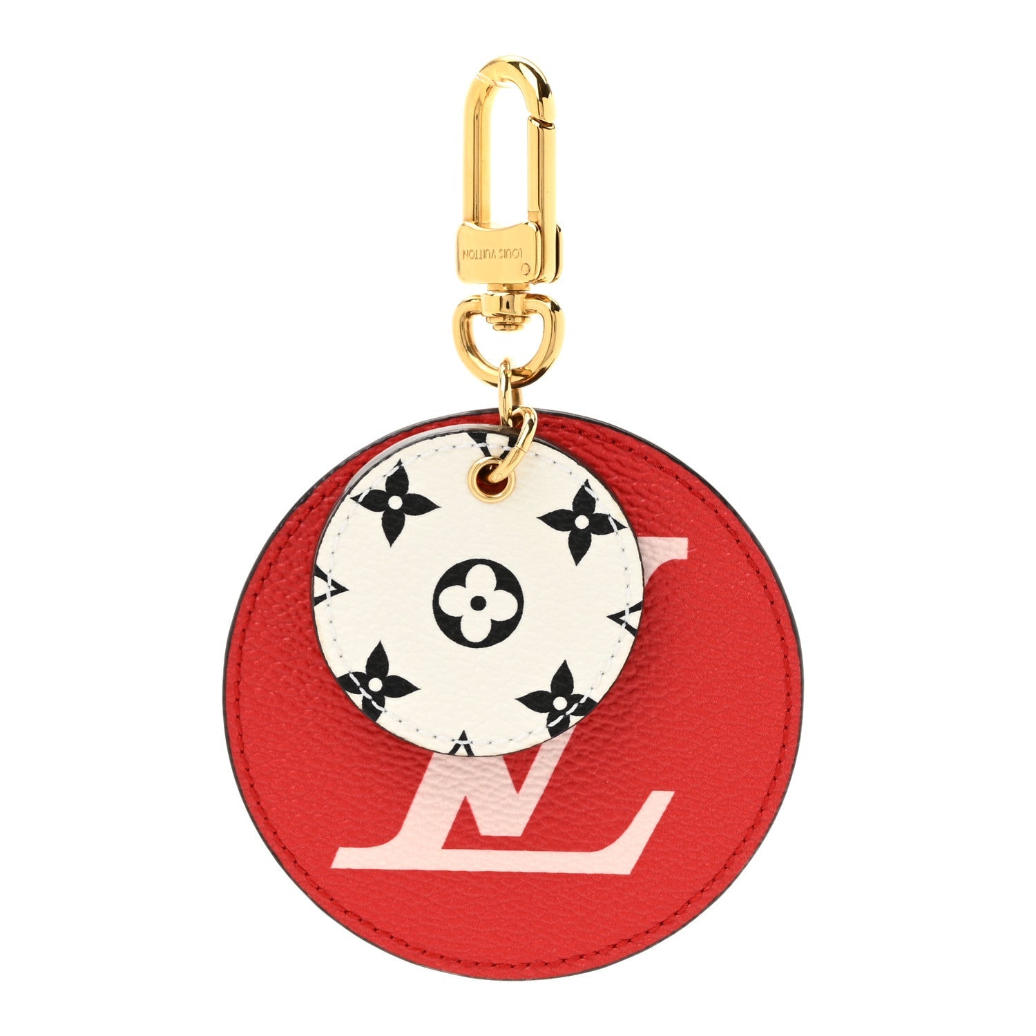 Monogram Giant Bag Charm Key Holder Rouge